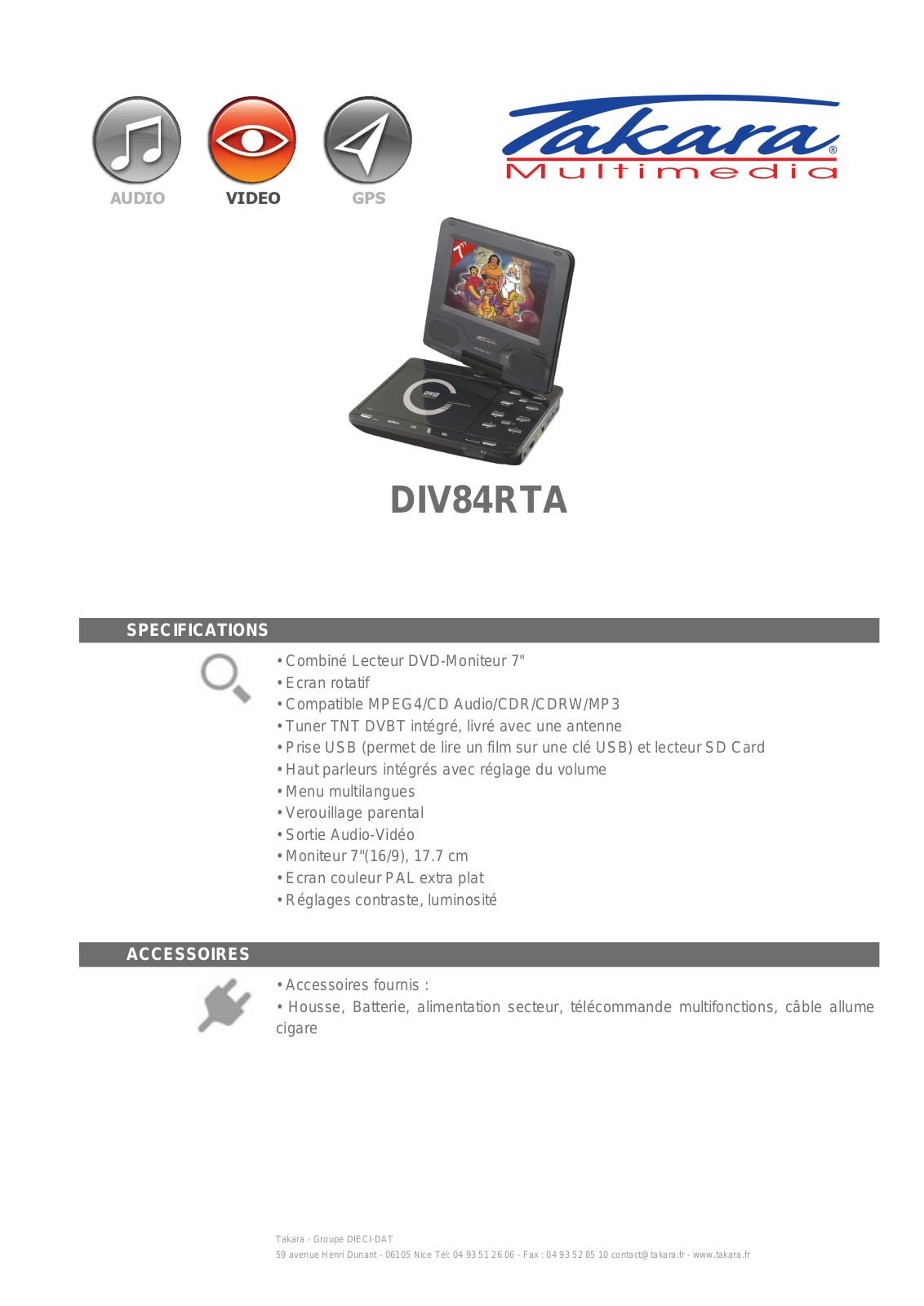 Takara DIV84RTA BROCHURE