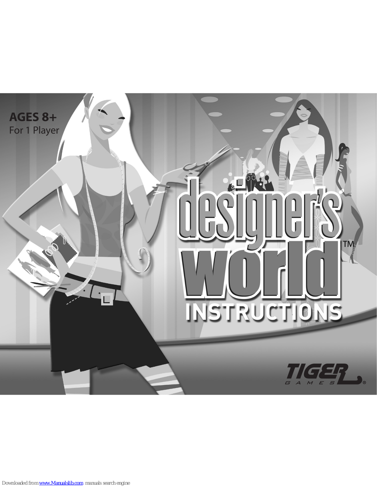 Tiger Games Designers World TV Game Instruction Manual