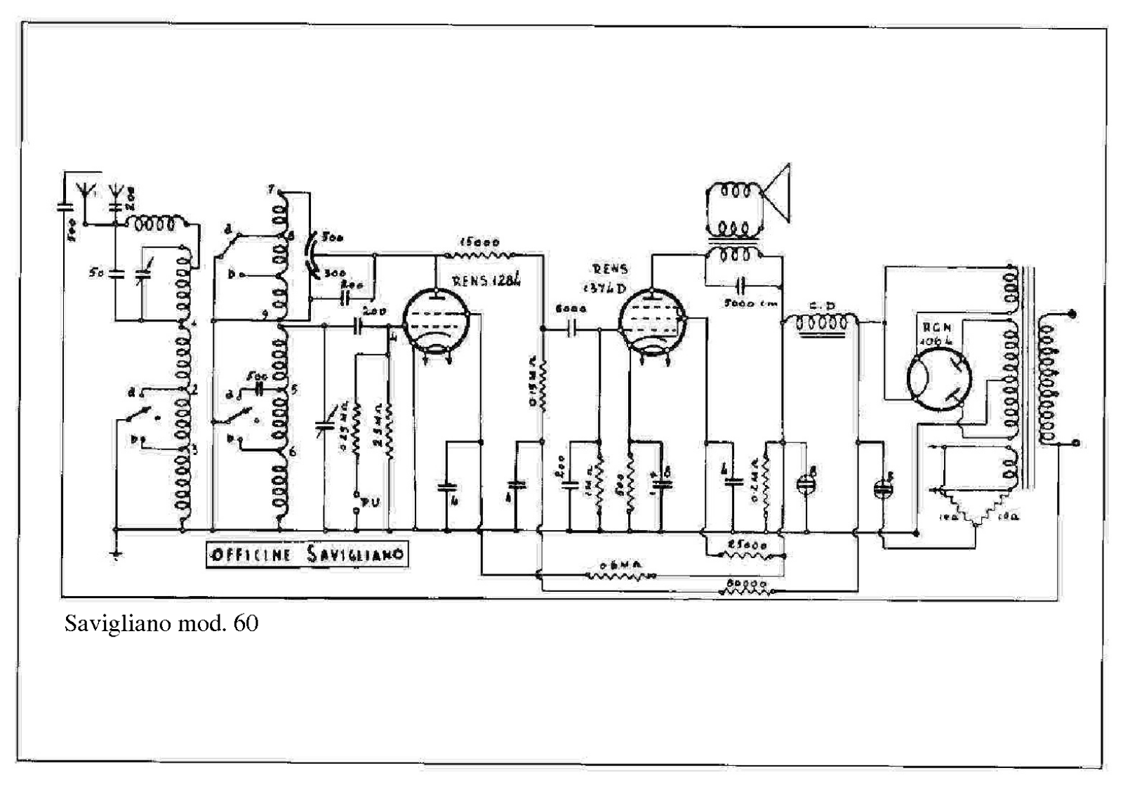 Savigliano 60 schematic