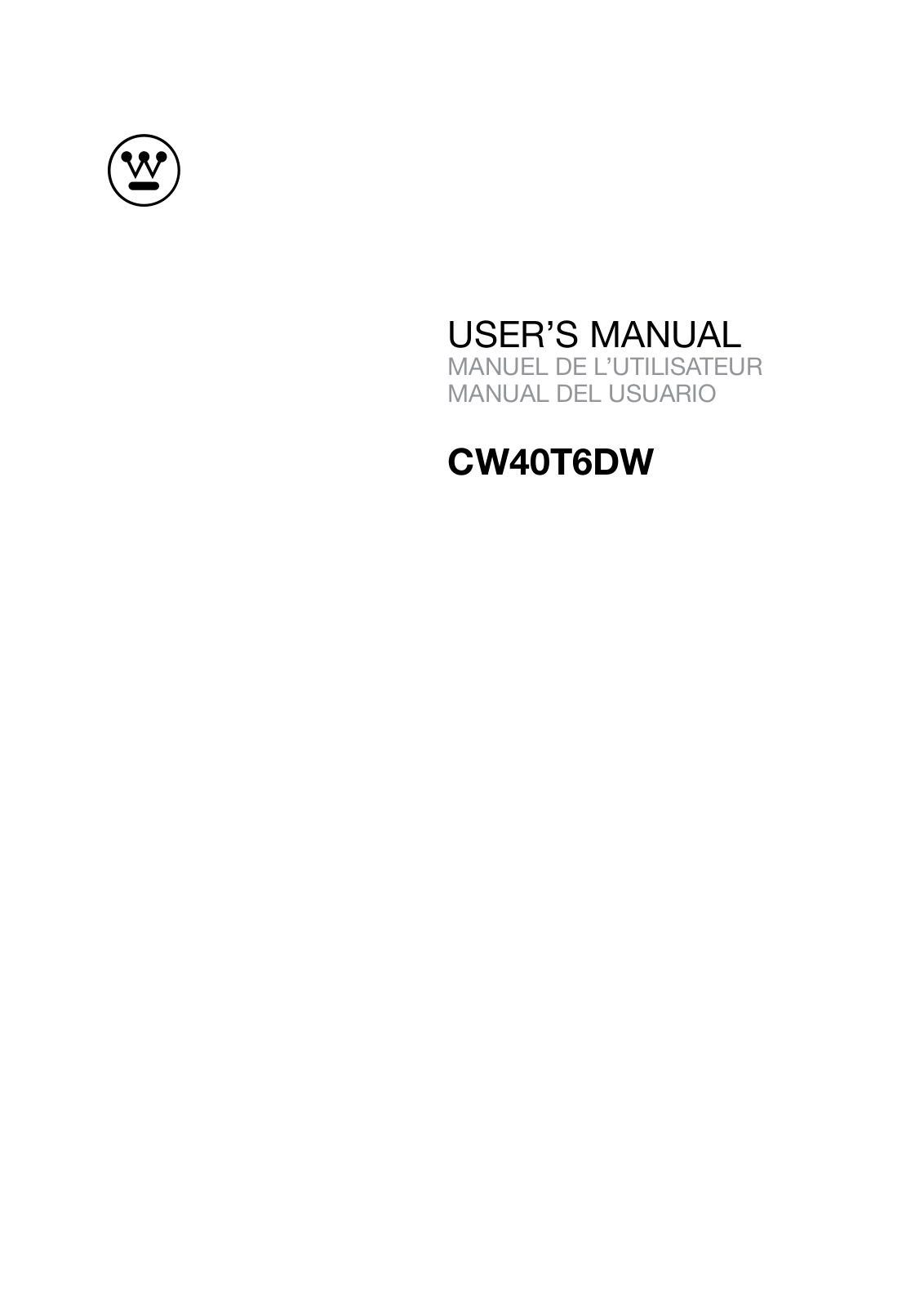 Westinghouse CW40T6DW User Manual