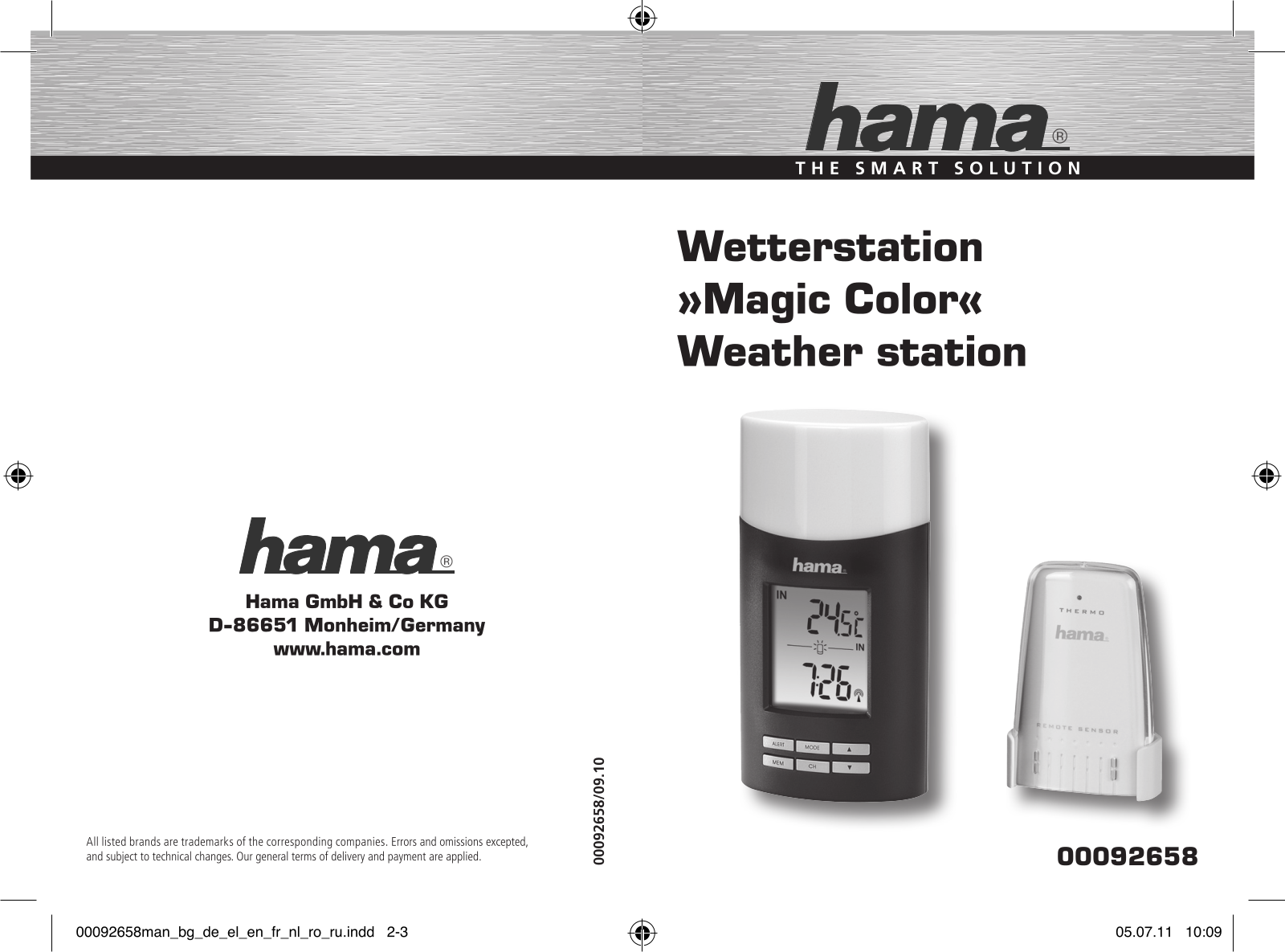 HAMA Magic Color User Manual