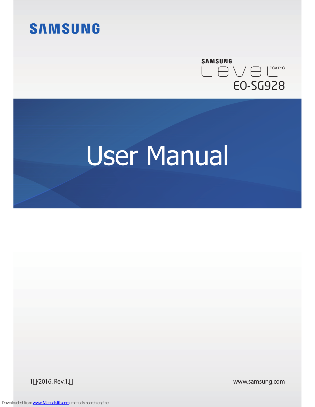 Samsung EO-SG928, LEVEL BOX PRO User Manual