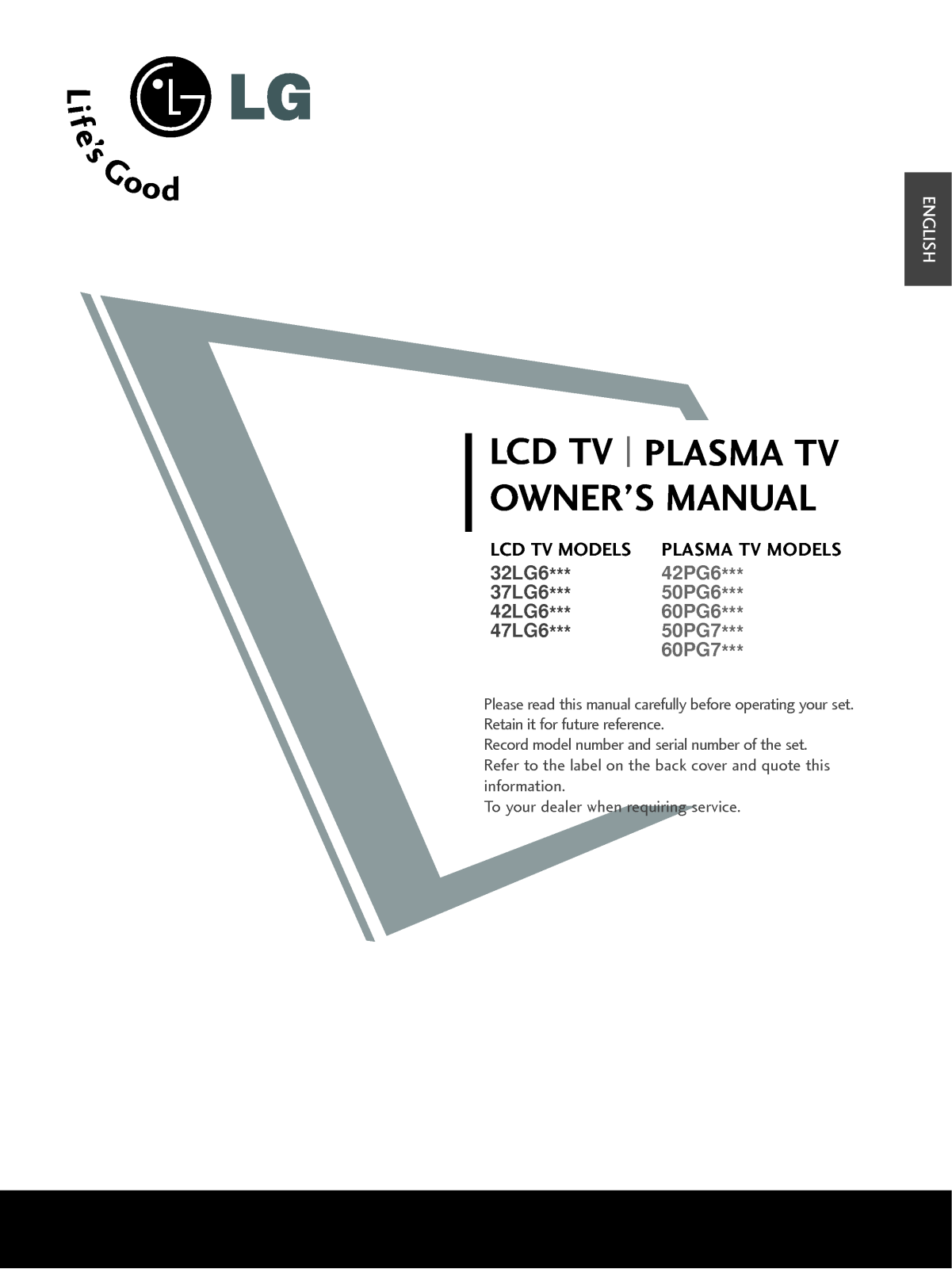 LG 47LG60FR, 32LG60UR, 37LG60UR User Manual