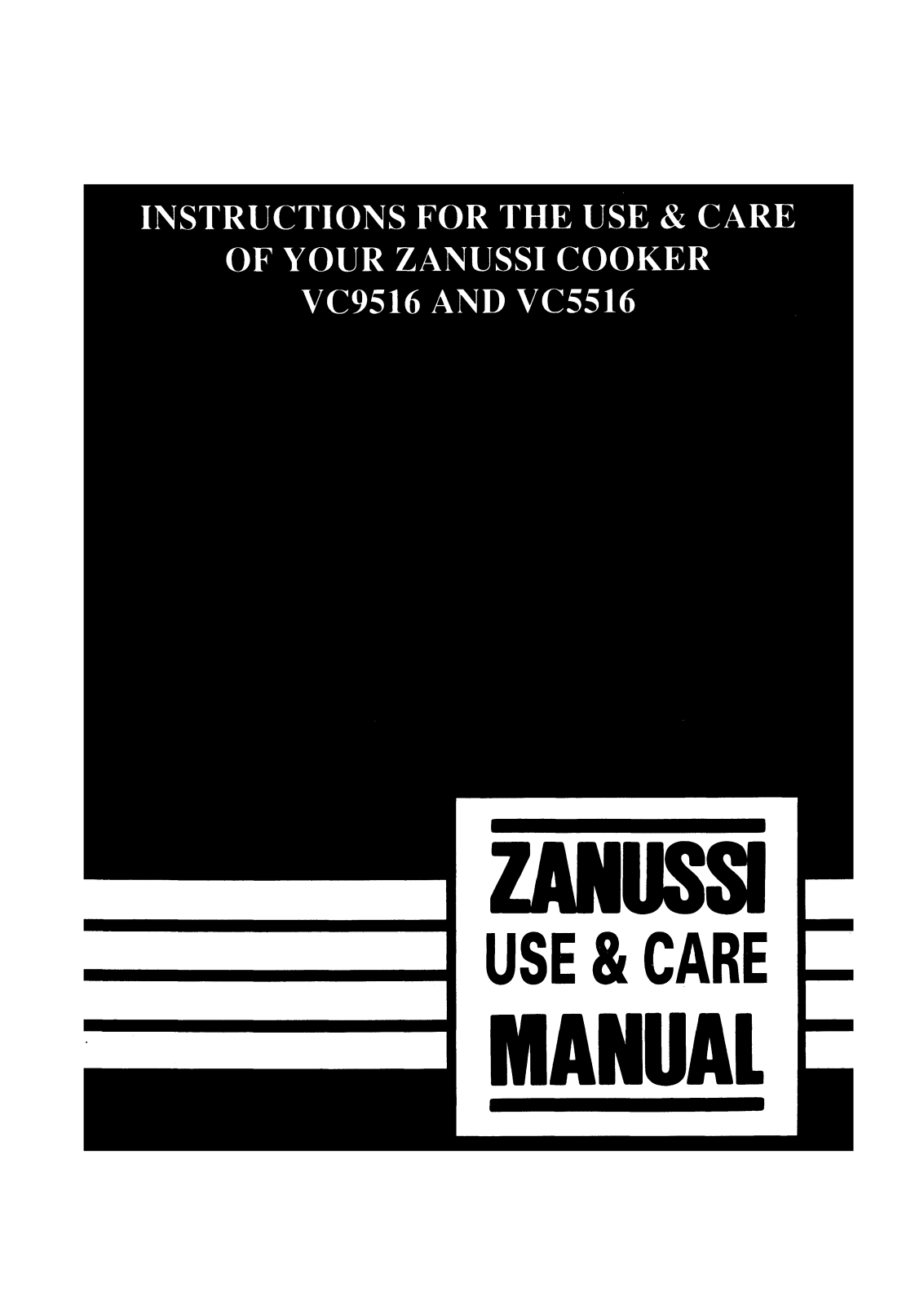 Zanussi VC9516, VC5516 User Manual