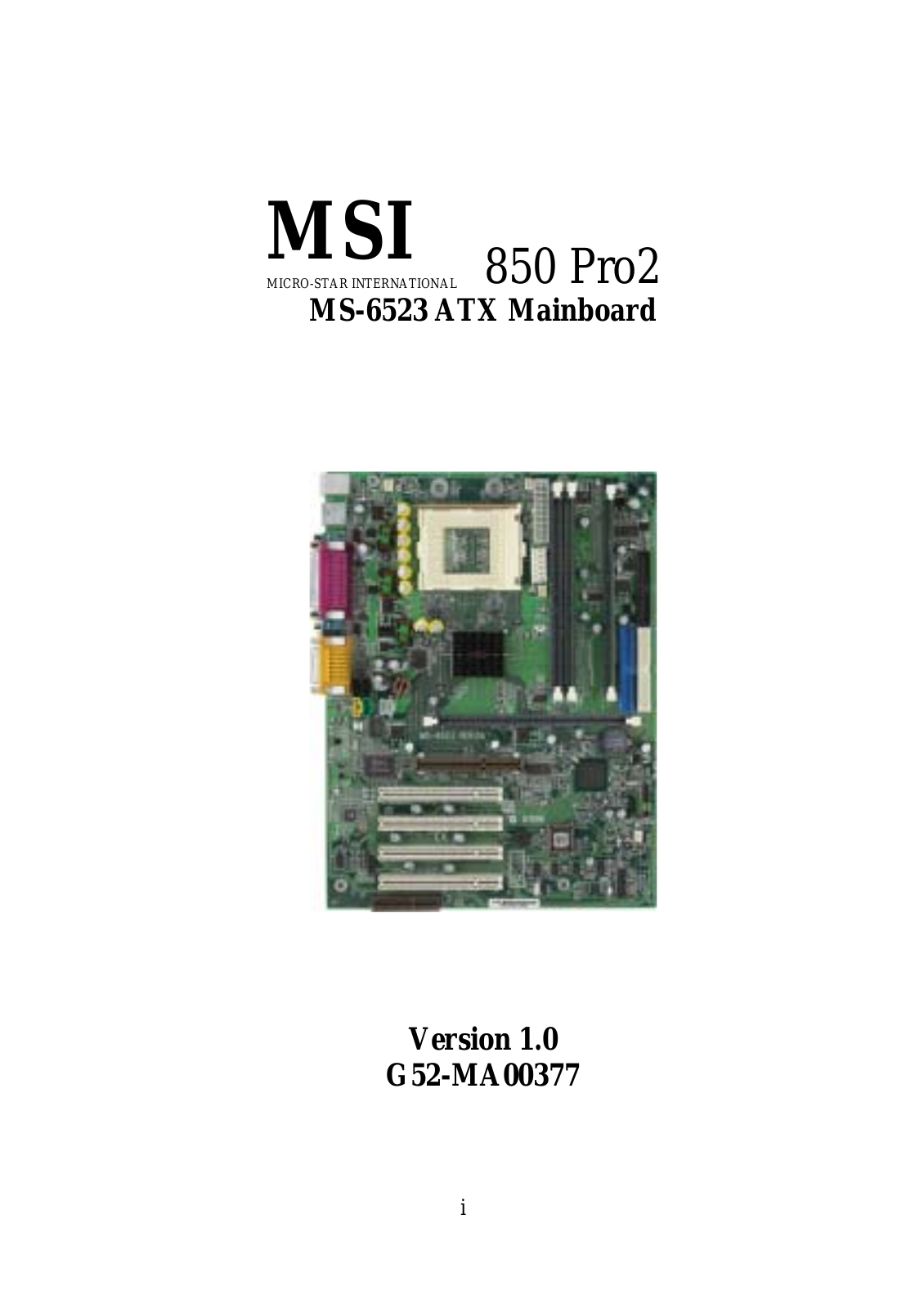 MSi MS-6523 User Manual