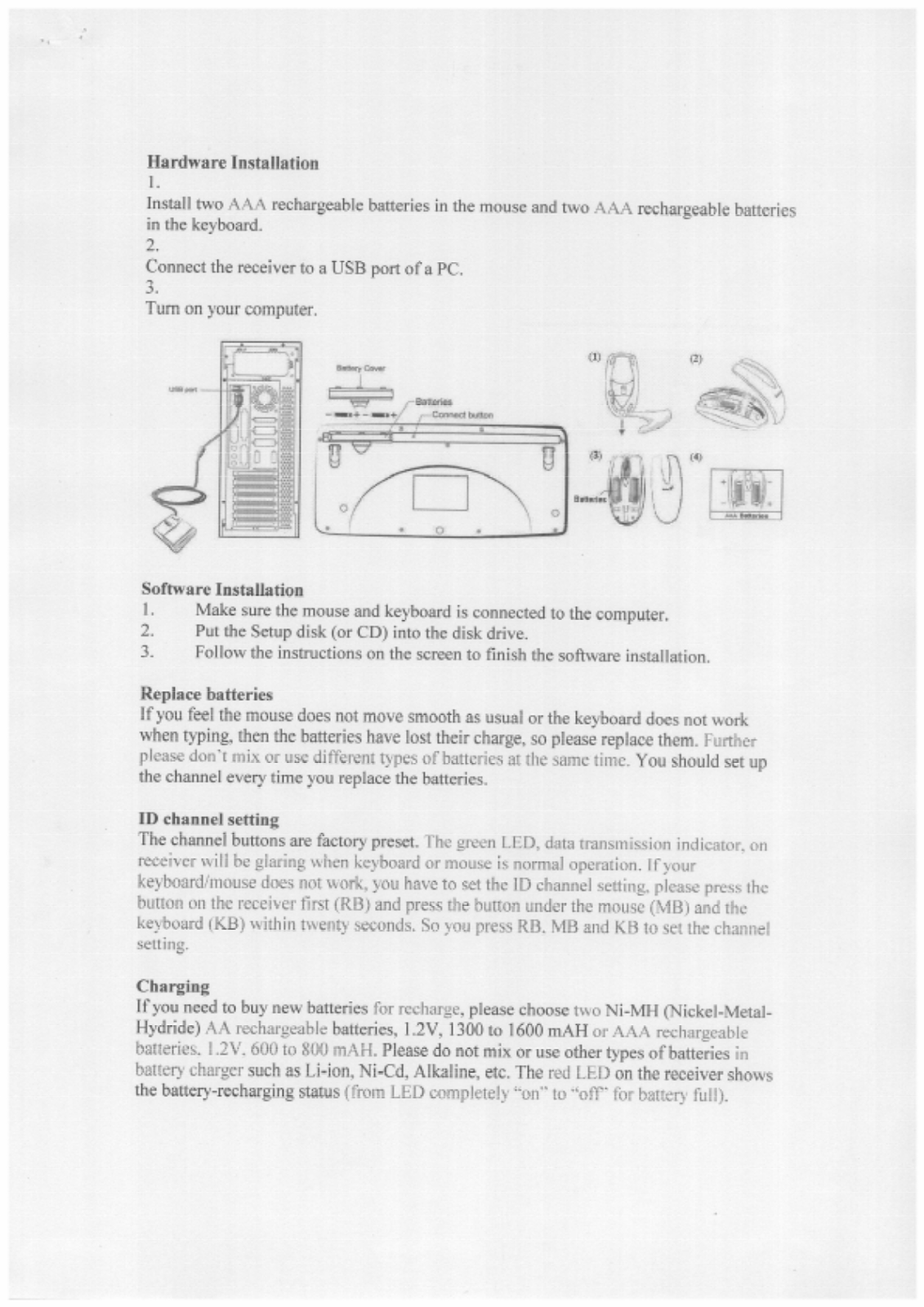 KYE SYSTEMS GMZH5 Users manual