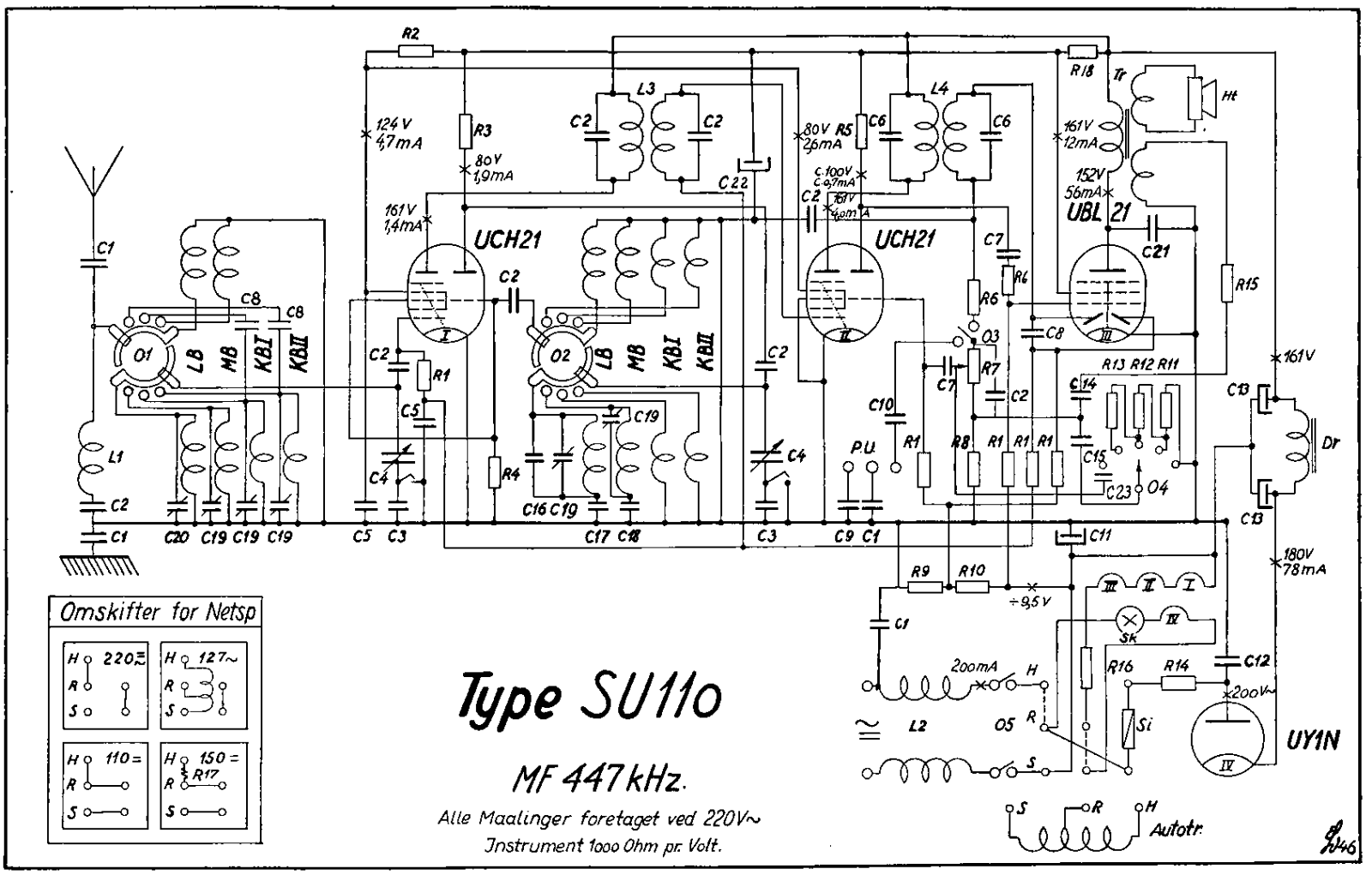 Arako Super SU110 Schematic