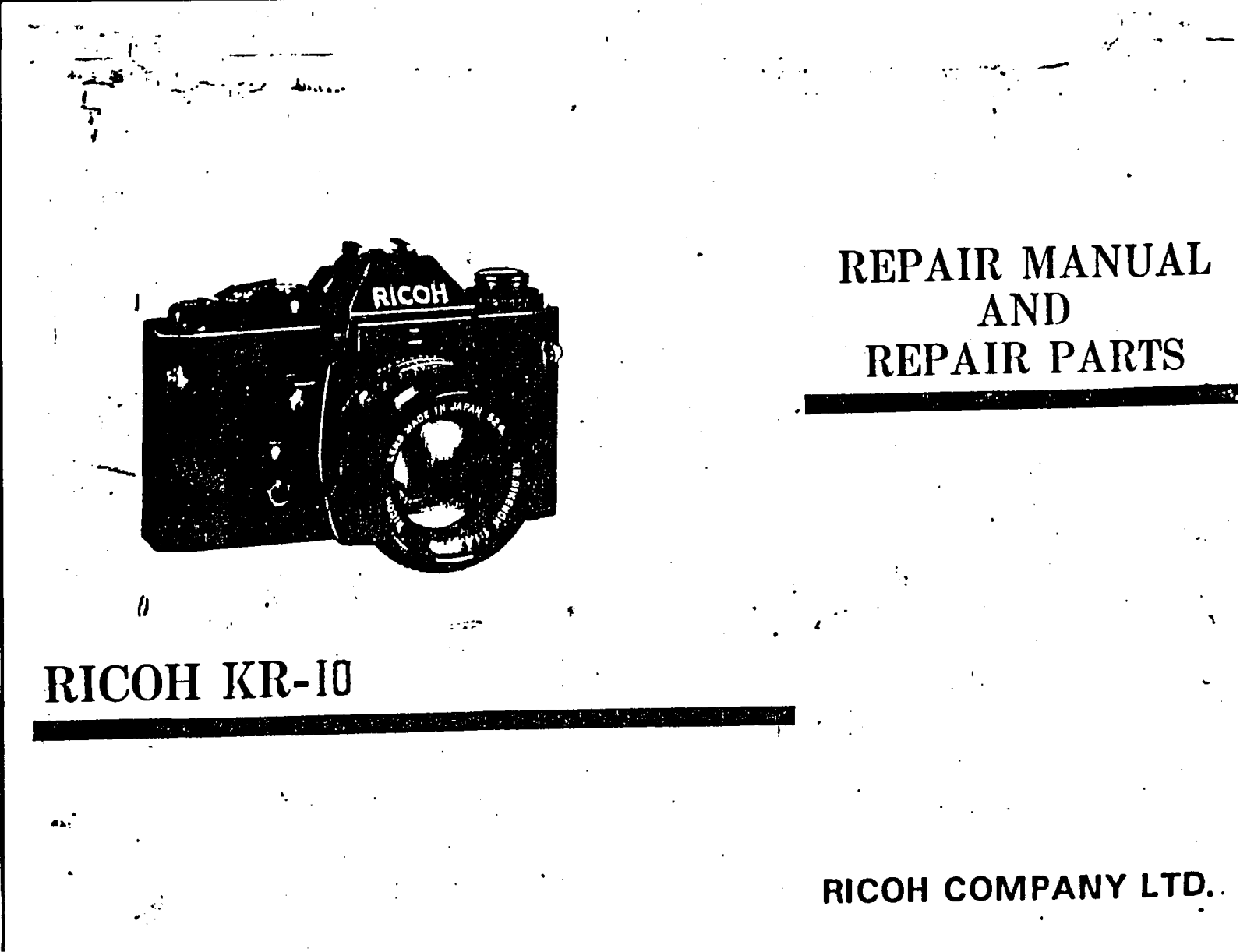 Ricoh KR10 Repair Manual