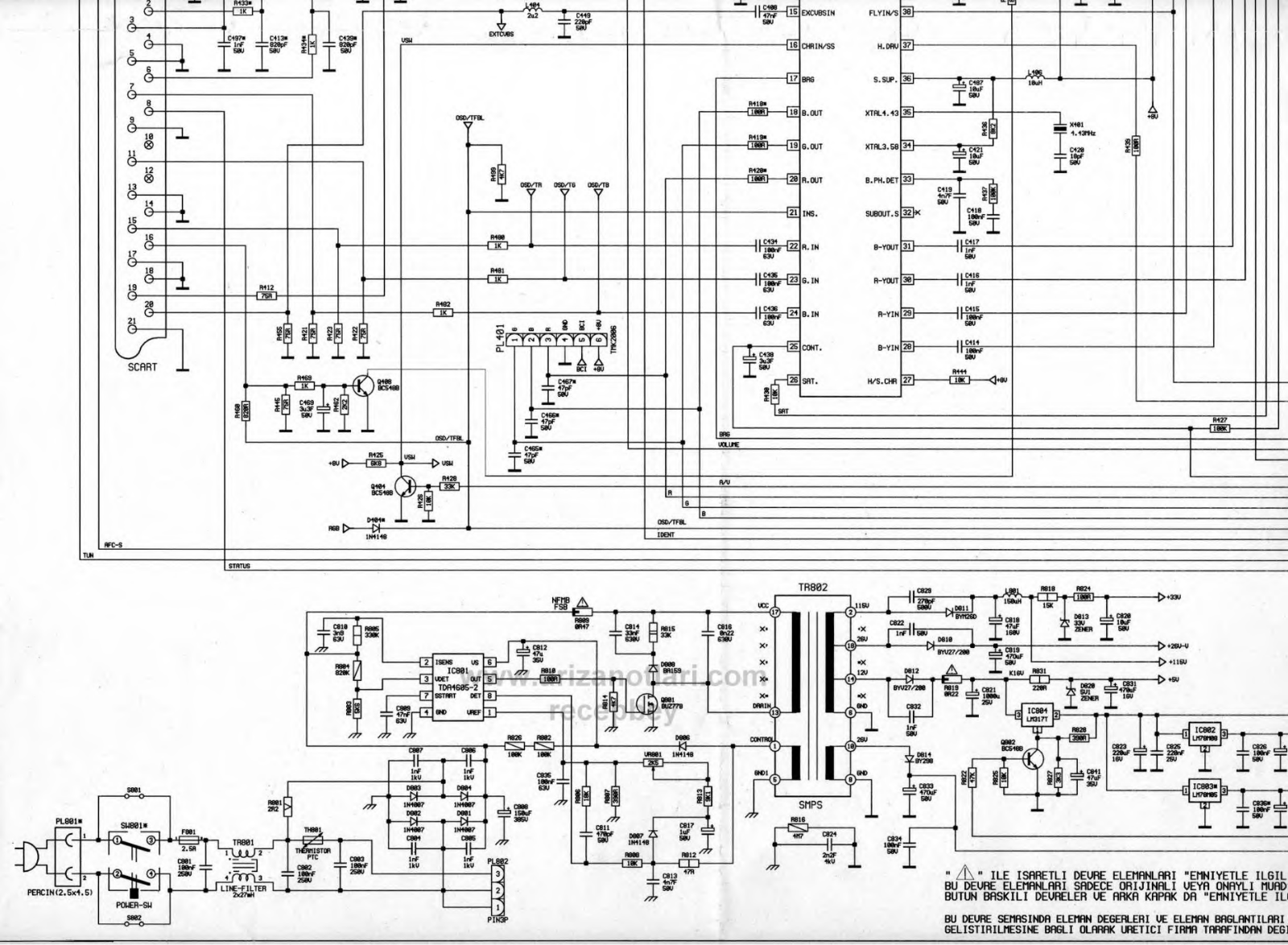 Vestel 11AK17 Schematic