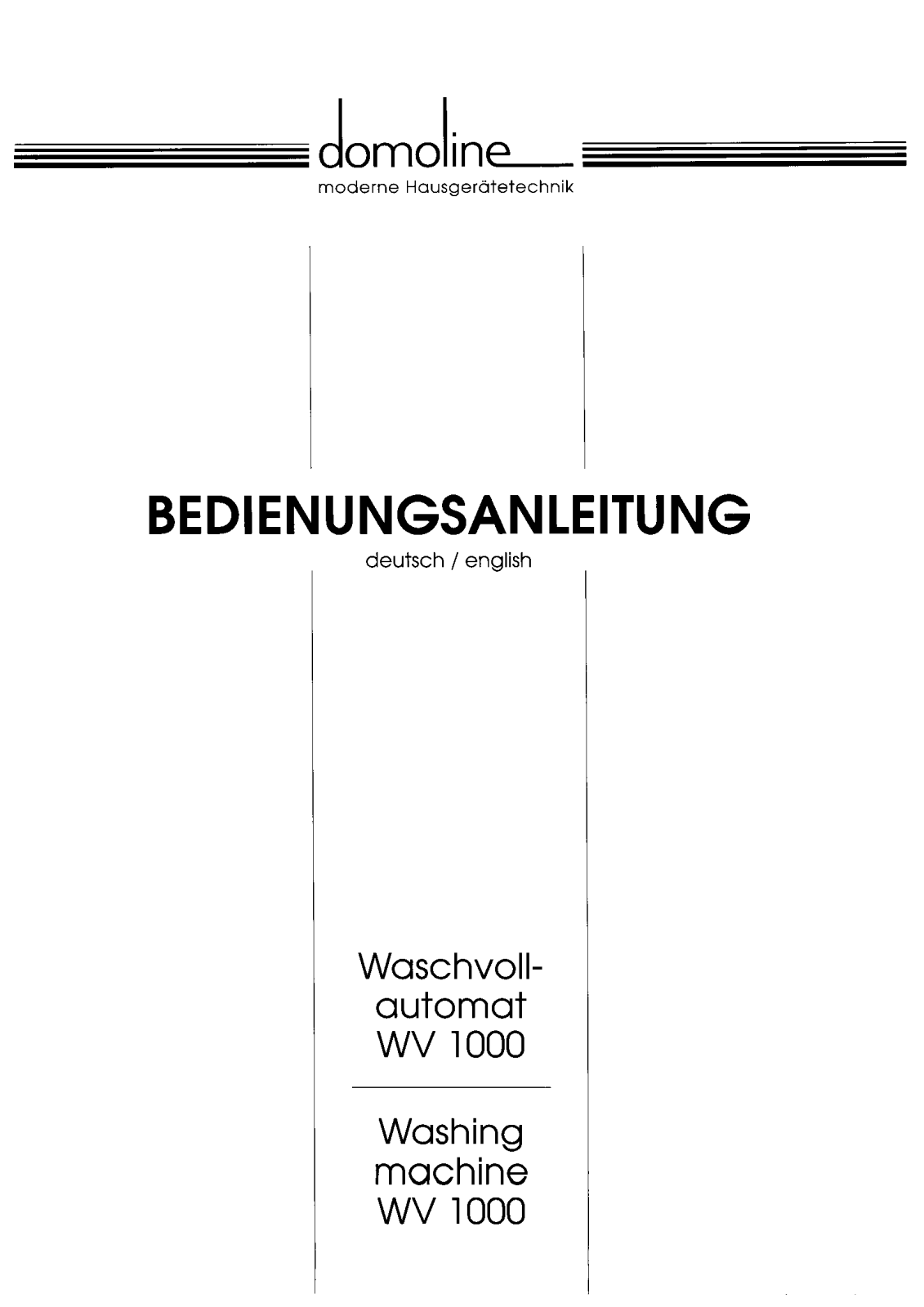 Domoline WV1000 User Manual