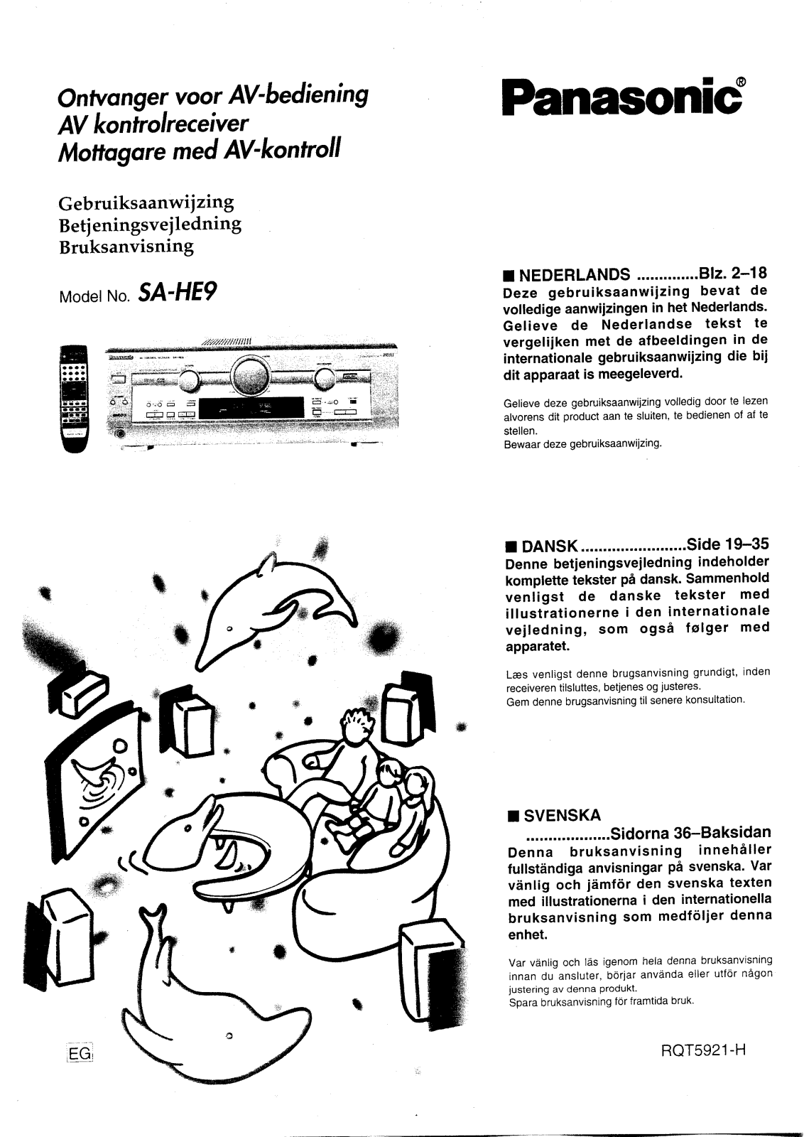 Panasonic SA-HE9 User Manual