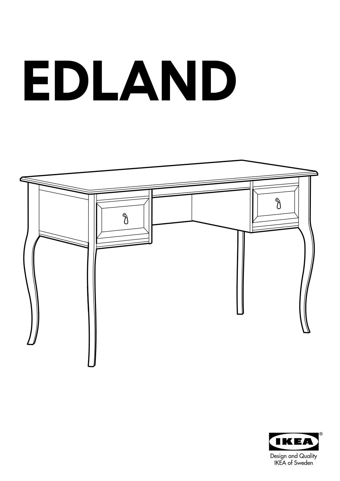 IKEA EDLAND DRESSING TABLE Assembly Instruction