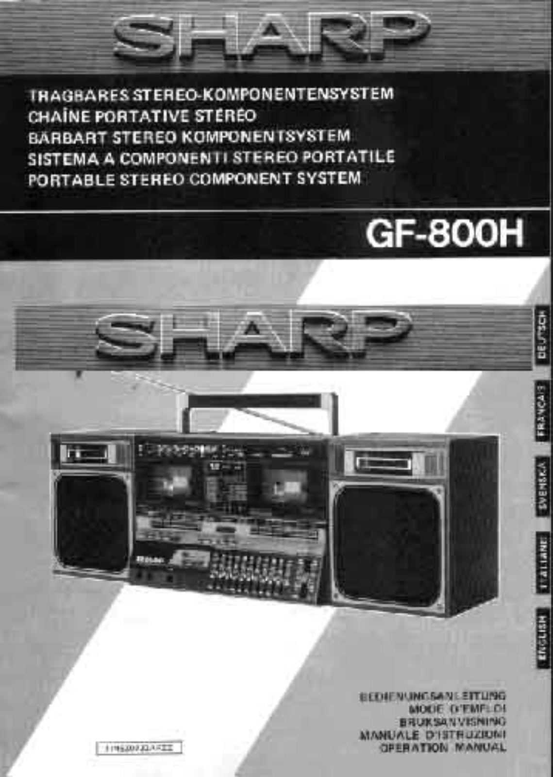SHARP GF-800H Schematics