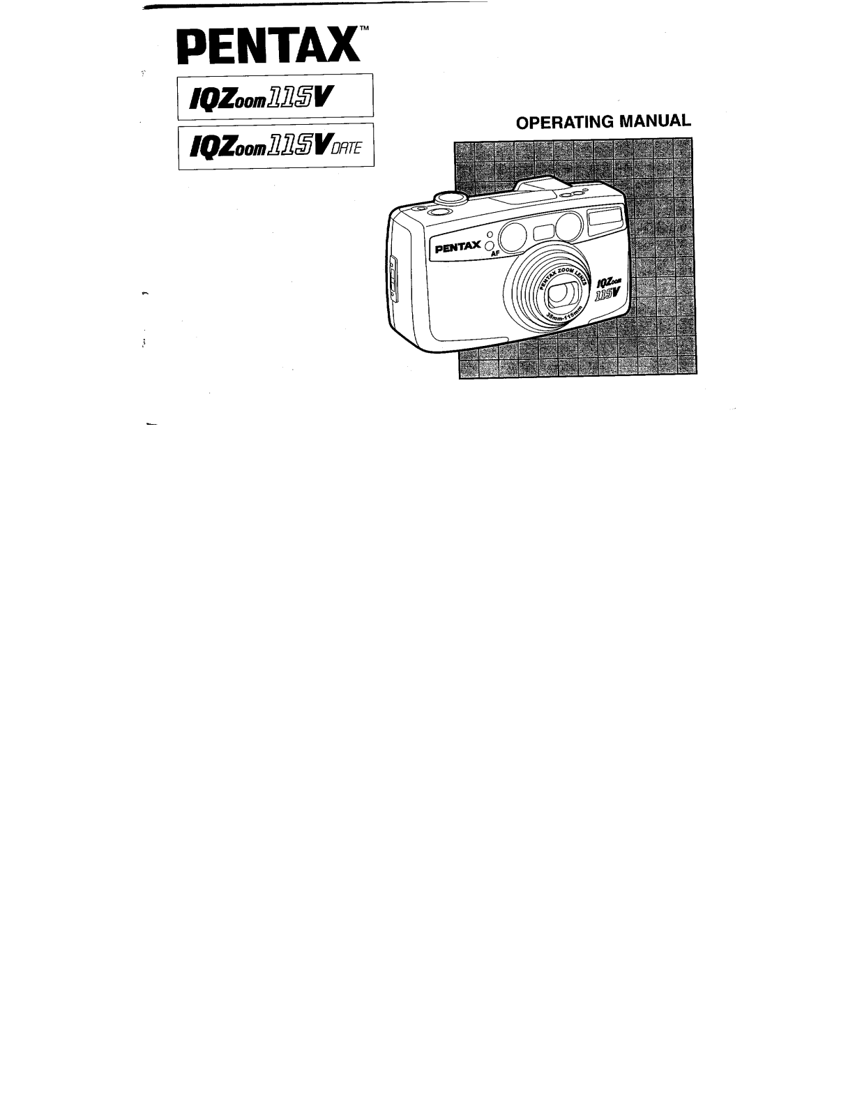 Pentax IQZoom 115-V Operating Manual