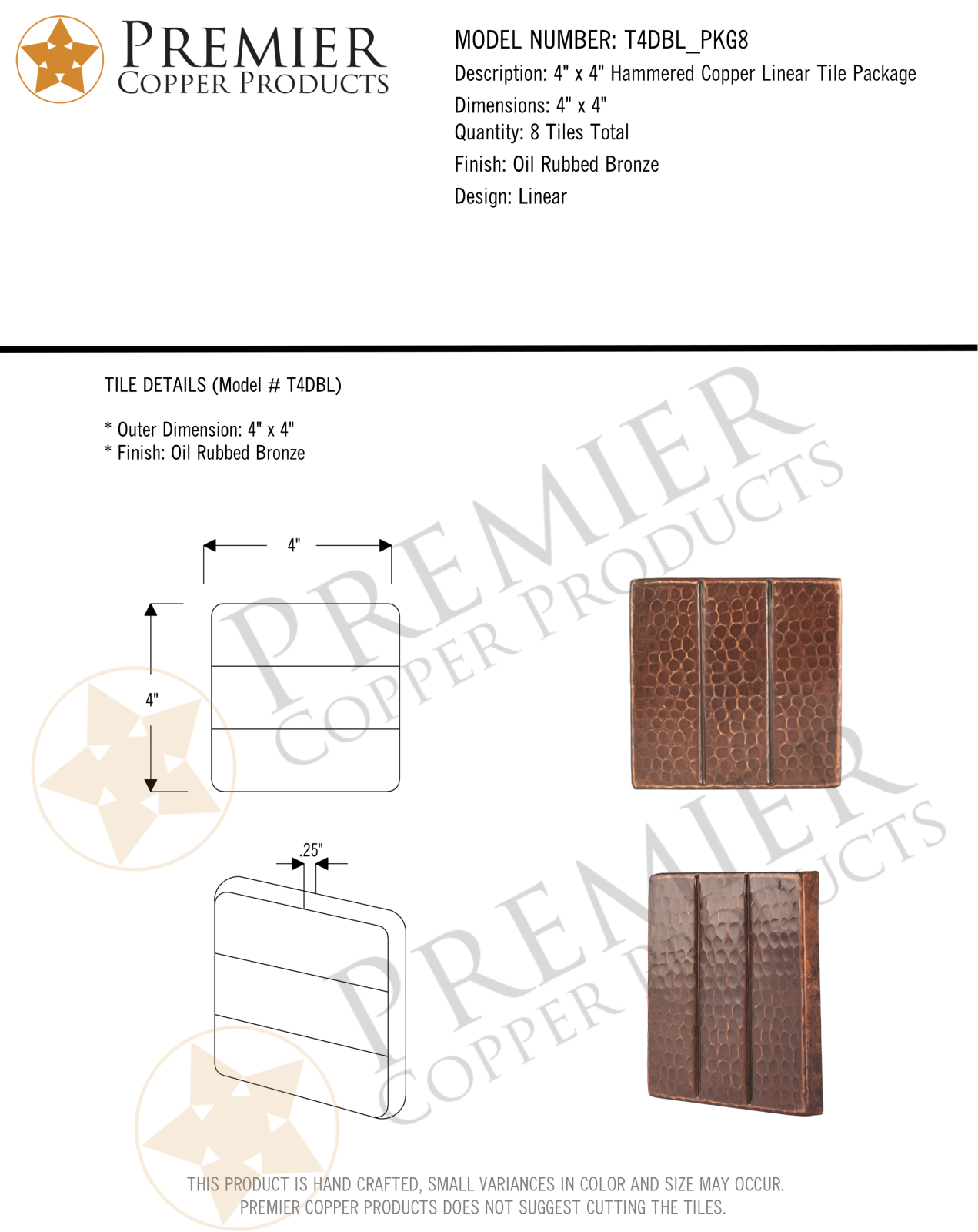 Premier Copper Products IER1726 Specifications - ManualMachine.com