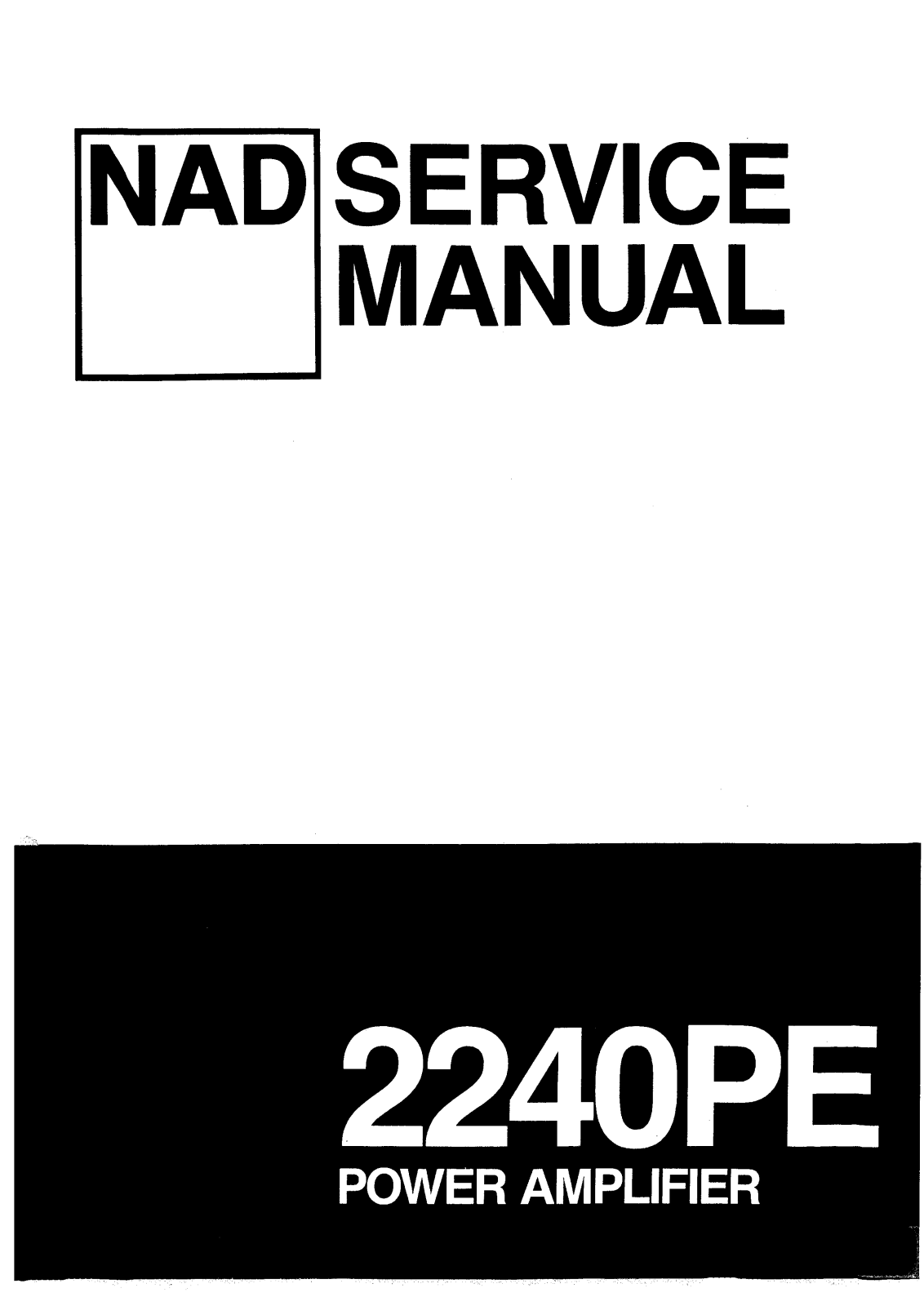 NAD 2240-PE Service manual