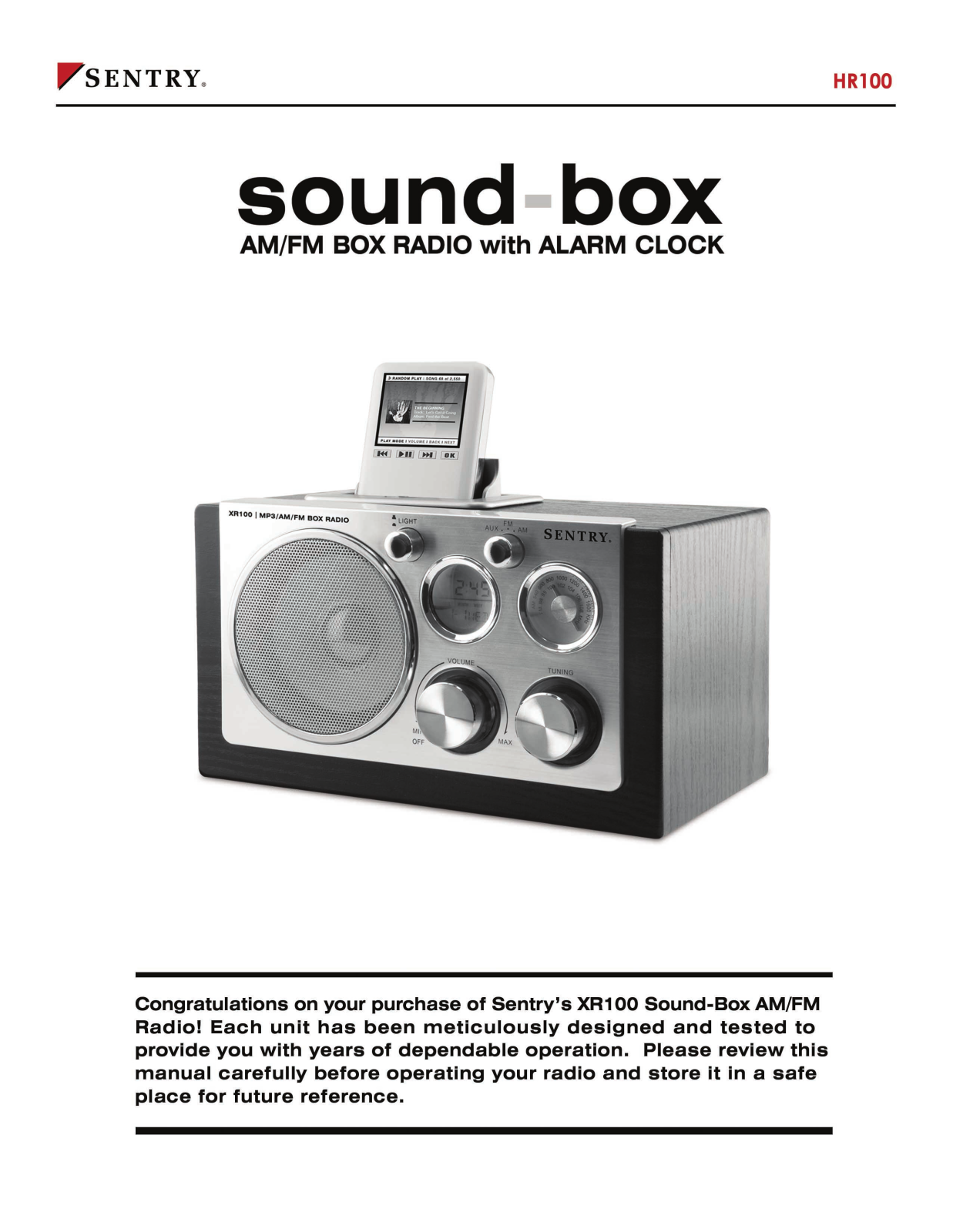 Sentry Industries SOUND-BOX HR100 User Manual