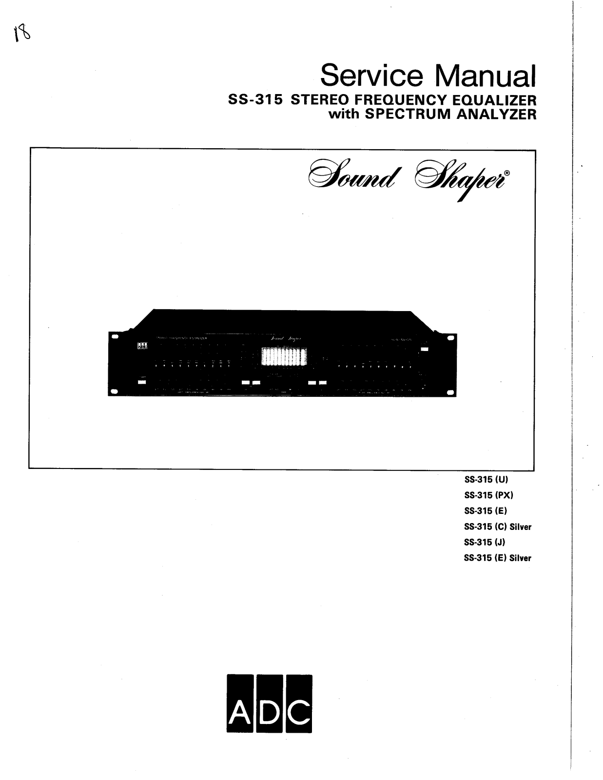 ADC SS-315 Service manual