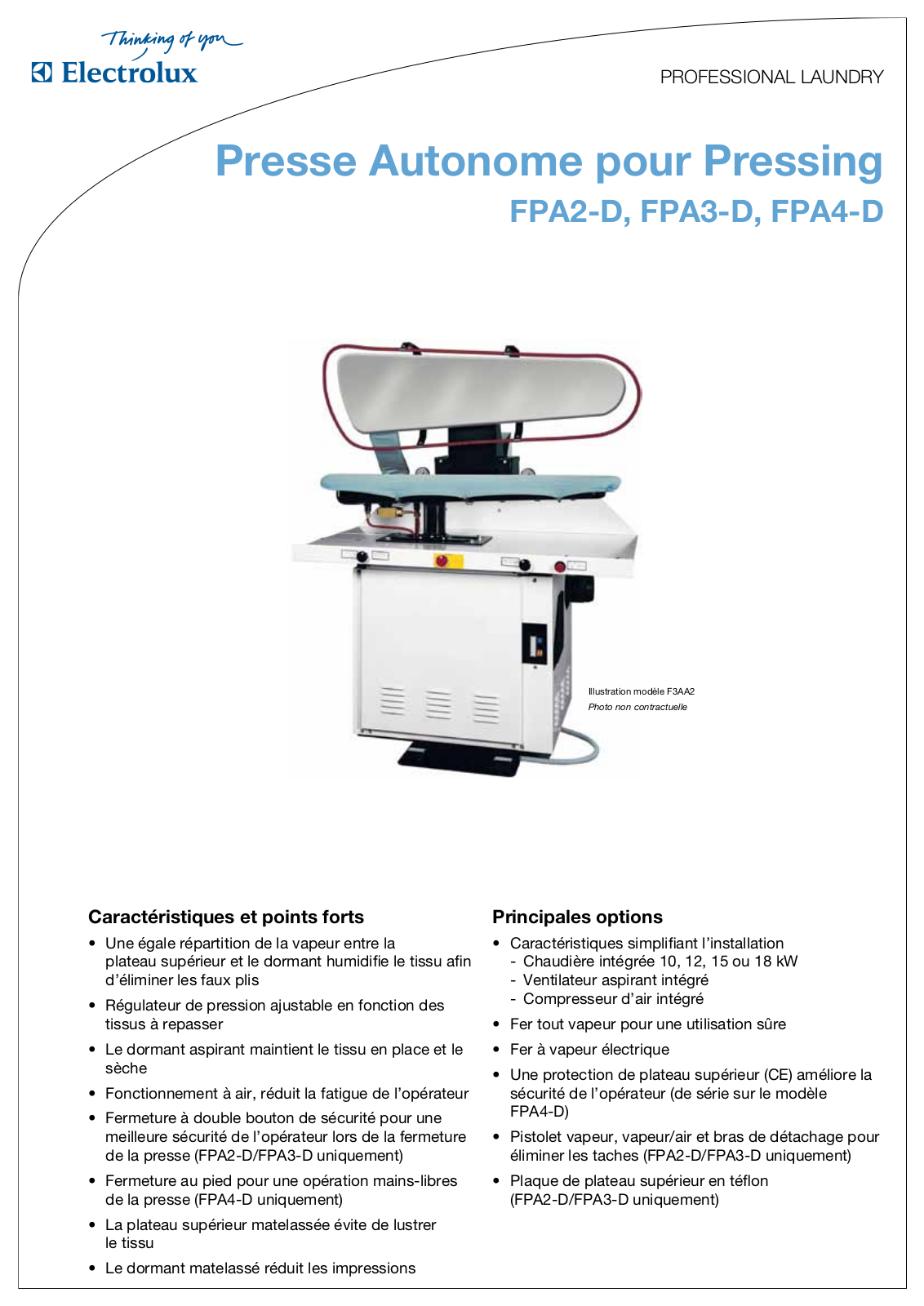 Electrolux FPA3-D, FPA2-D, FPA4-D User Manual