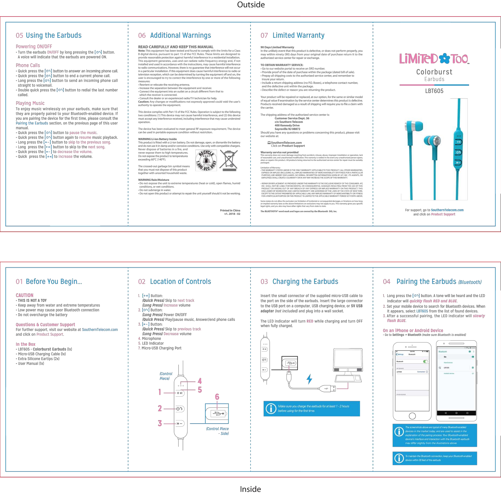 Limited TOO LBT605 User Manual