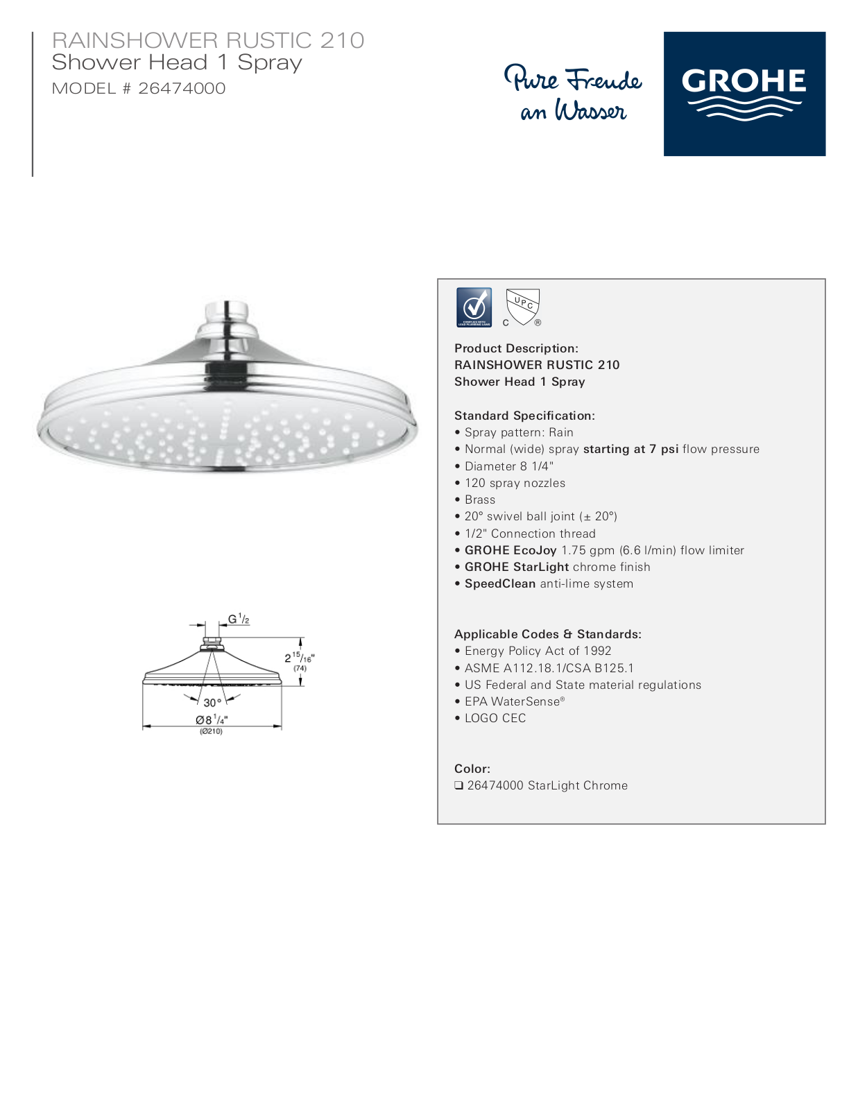 GROHE HBZM1630 Specifications - ManualMachine.com