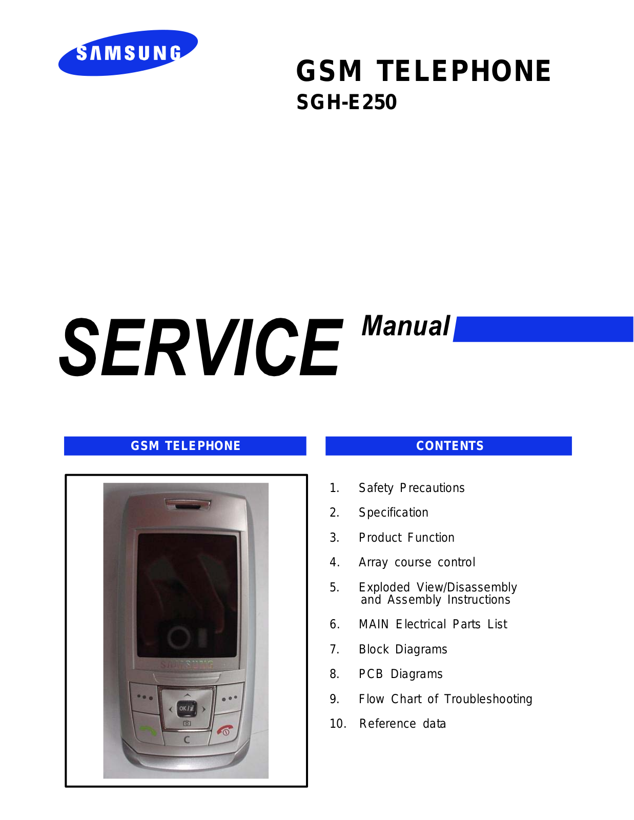 Samsung SGH-E250 Service Manual