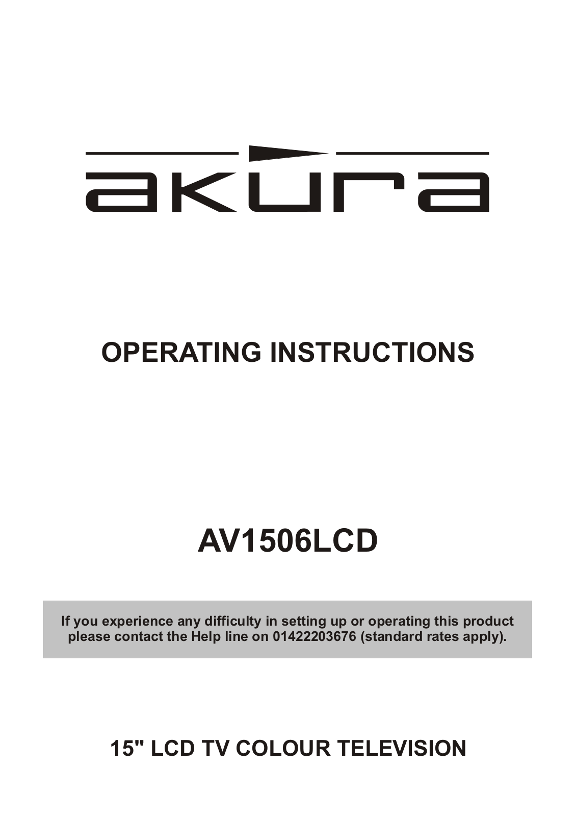 Akura AV1506LCD User's Manual