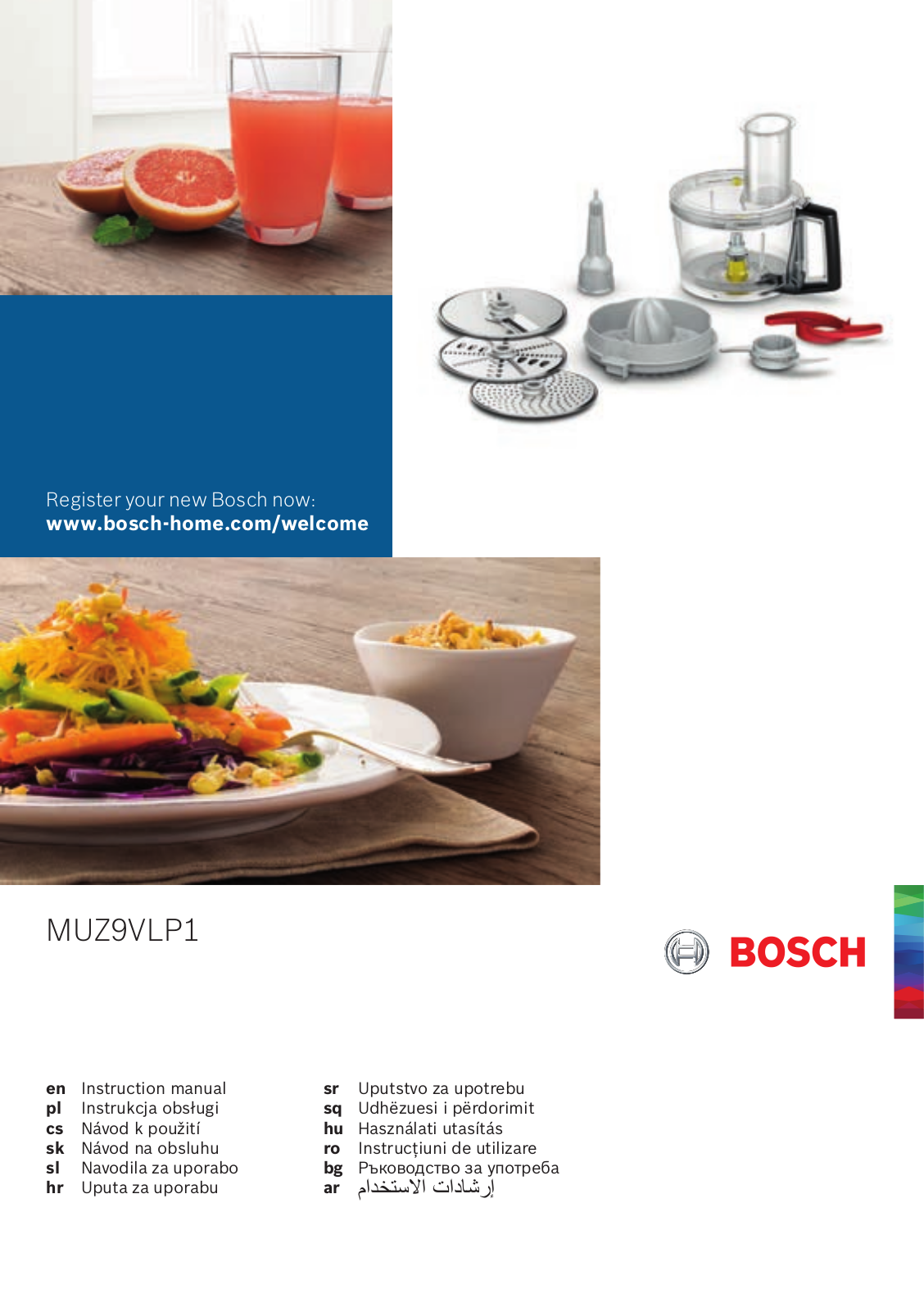 Bosch MUM9BX5S65 Instructions for Use