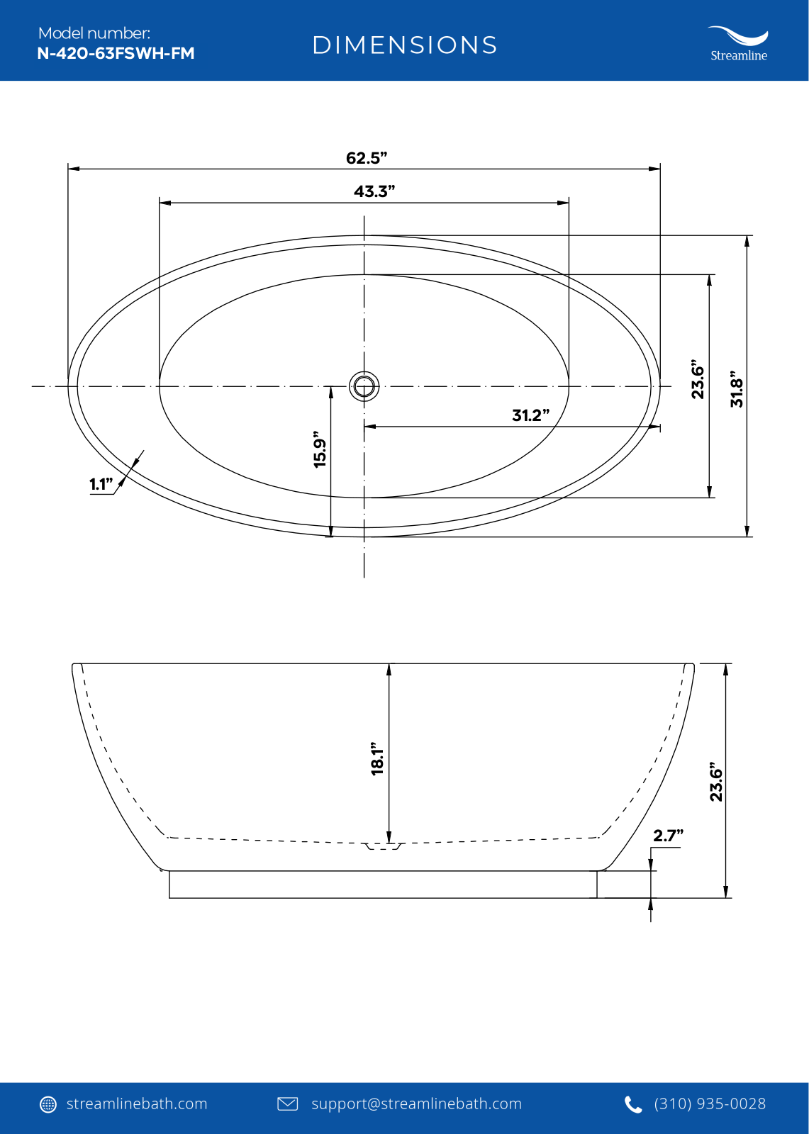 Streamline Bath SLBH7796 Specifications - ManualMachine.com