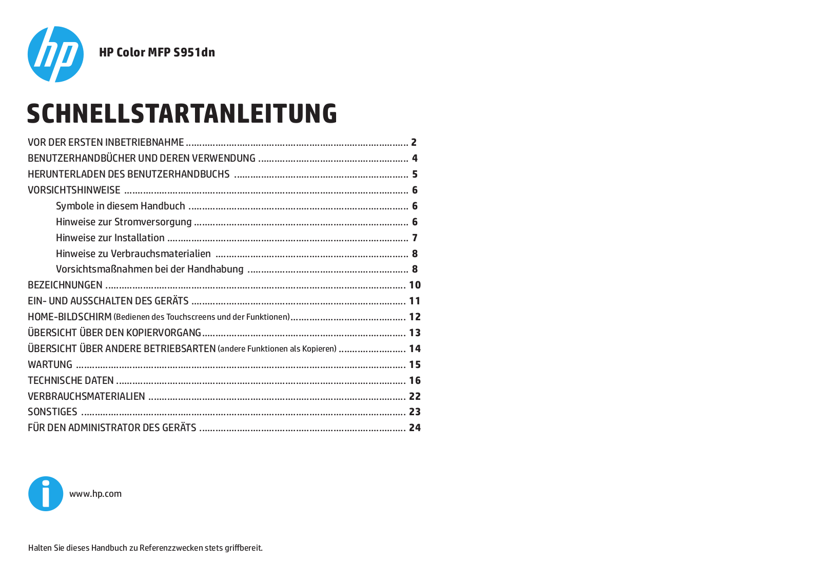 HP S951dn QUICK START GUIDE