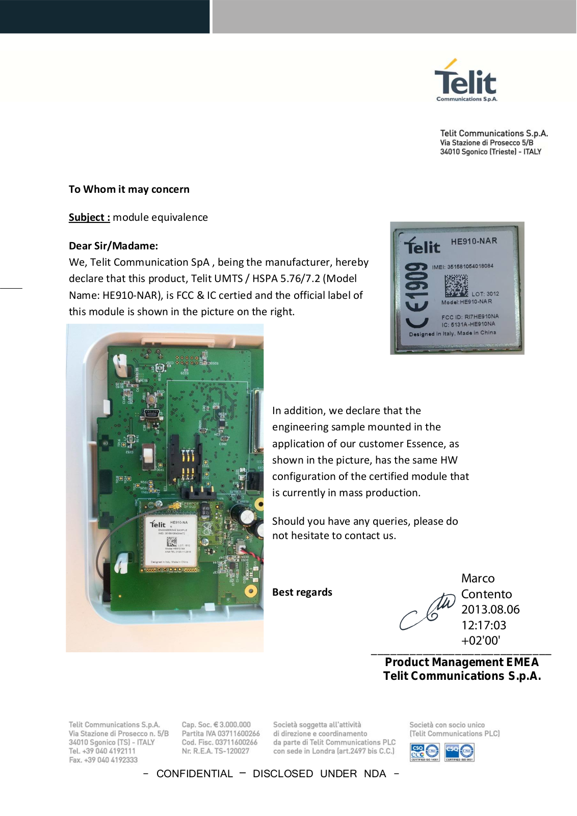 Essence Security ES6502HC Users Manual