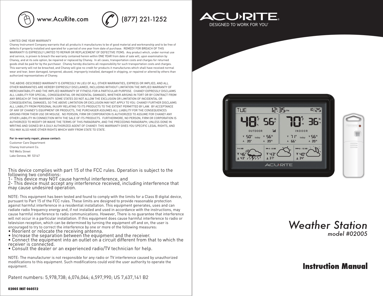 Acu-Rite 2005 User Manual