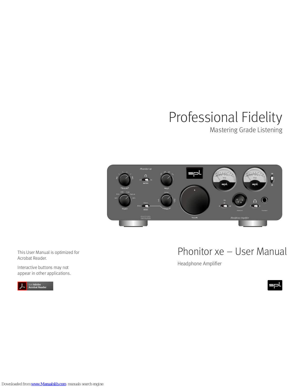 SPL Phonitor xe User Manual - ManualMachine.com