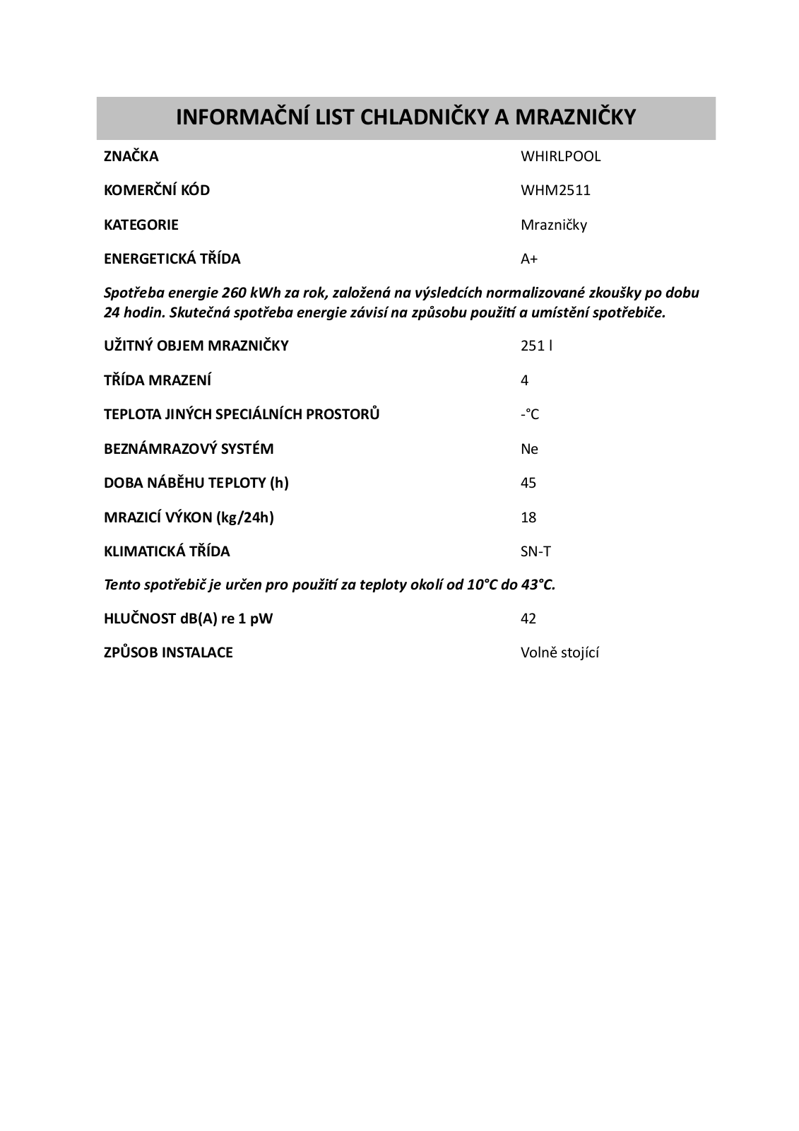 Whirlpool WHM2511 User Manual