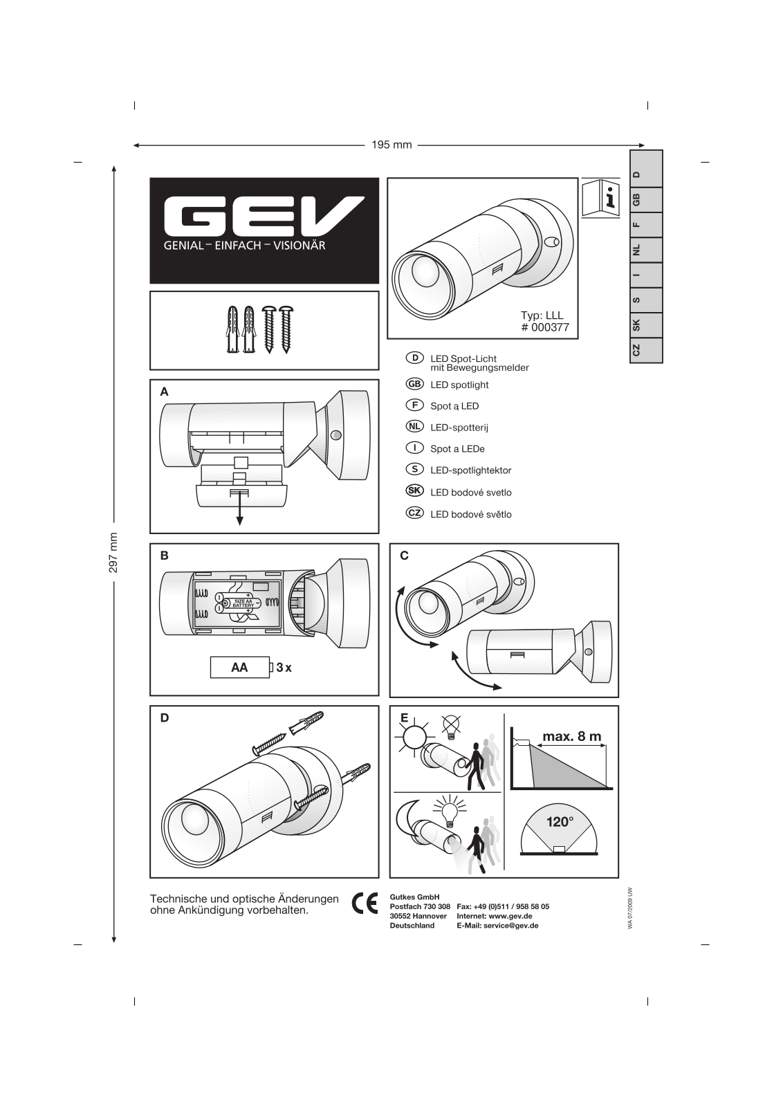 GEV 000377 User guide