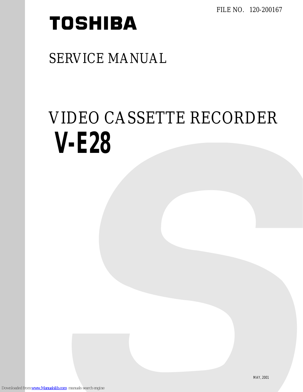 Toshiba V-E28 Service Manual