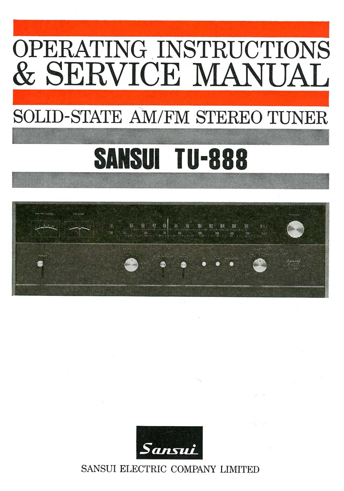 Sansui TU-888 Service manual