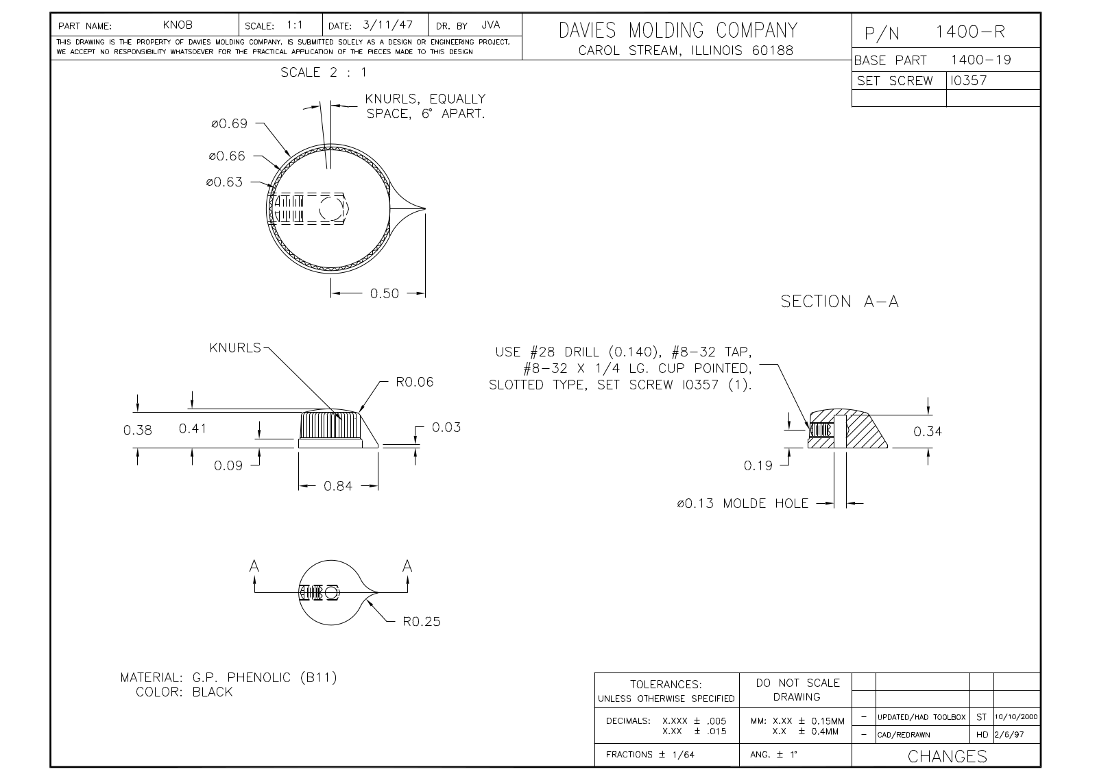 Davies Molding 1400-R Reference Drawing - ManualMachine.com