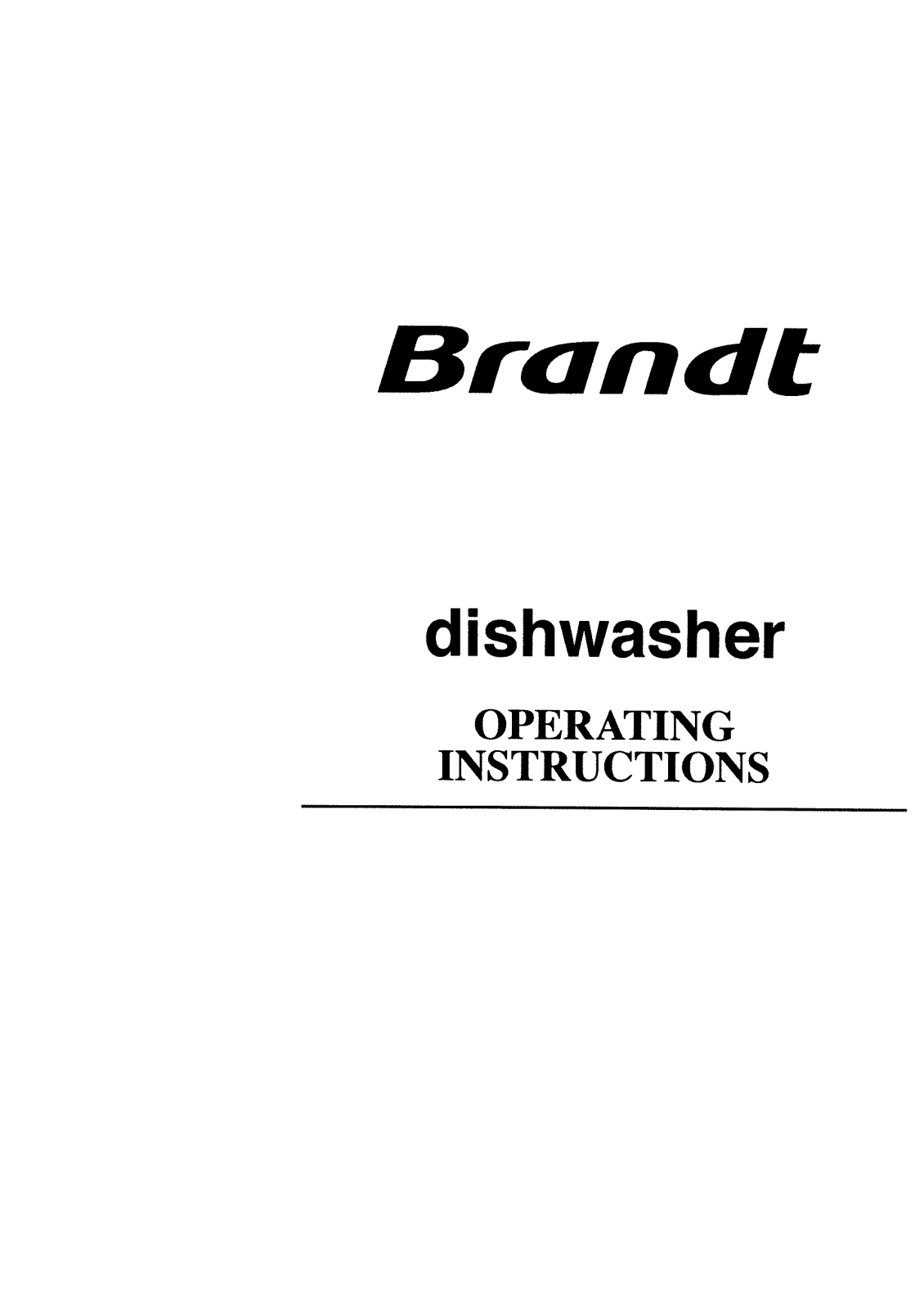 Brandt DWX031U User Manual