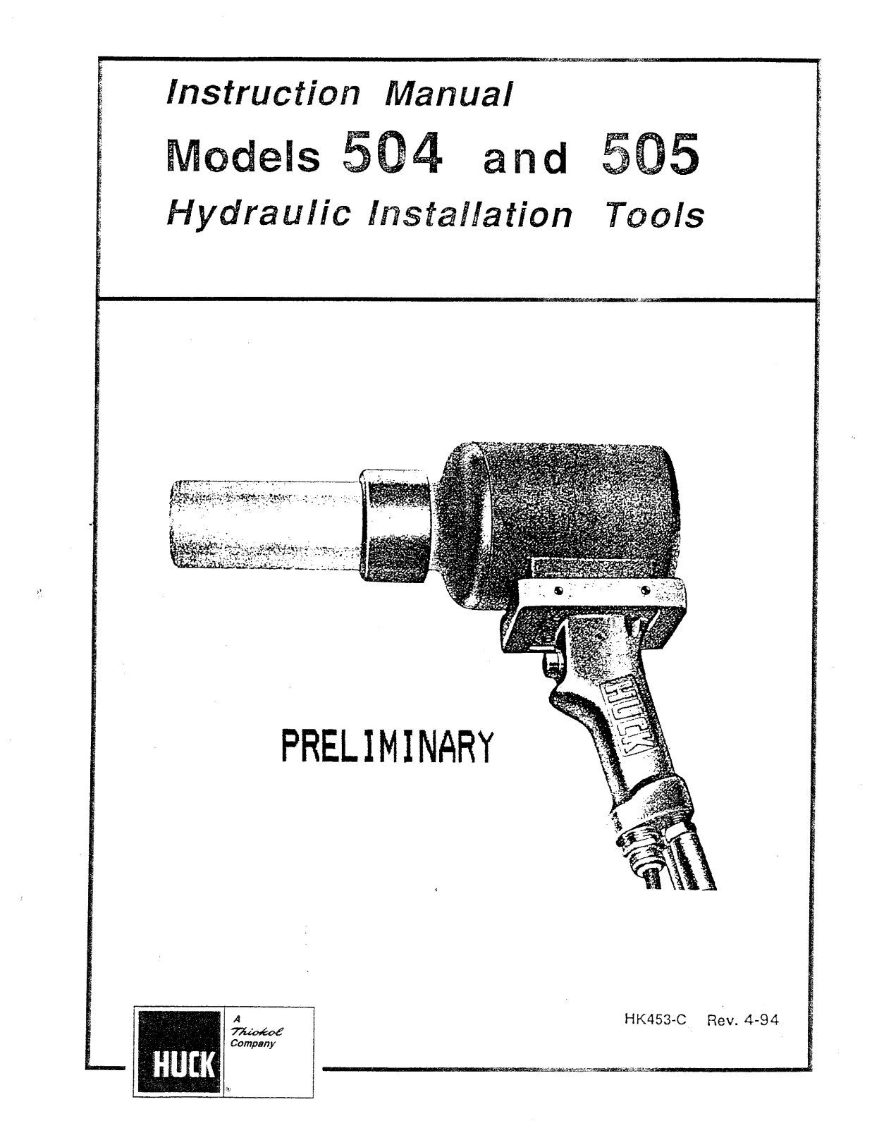 Huck 505 User Manual