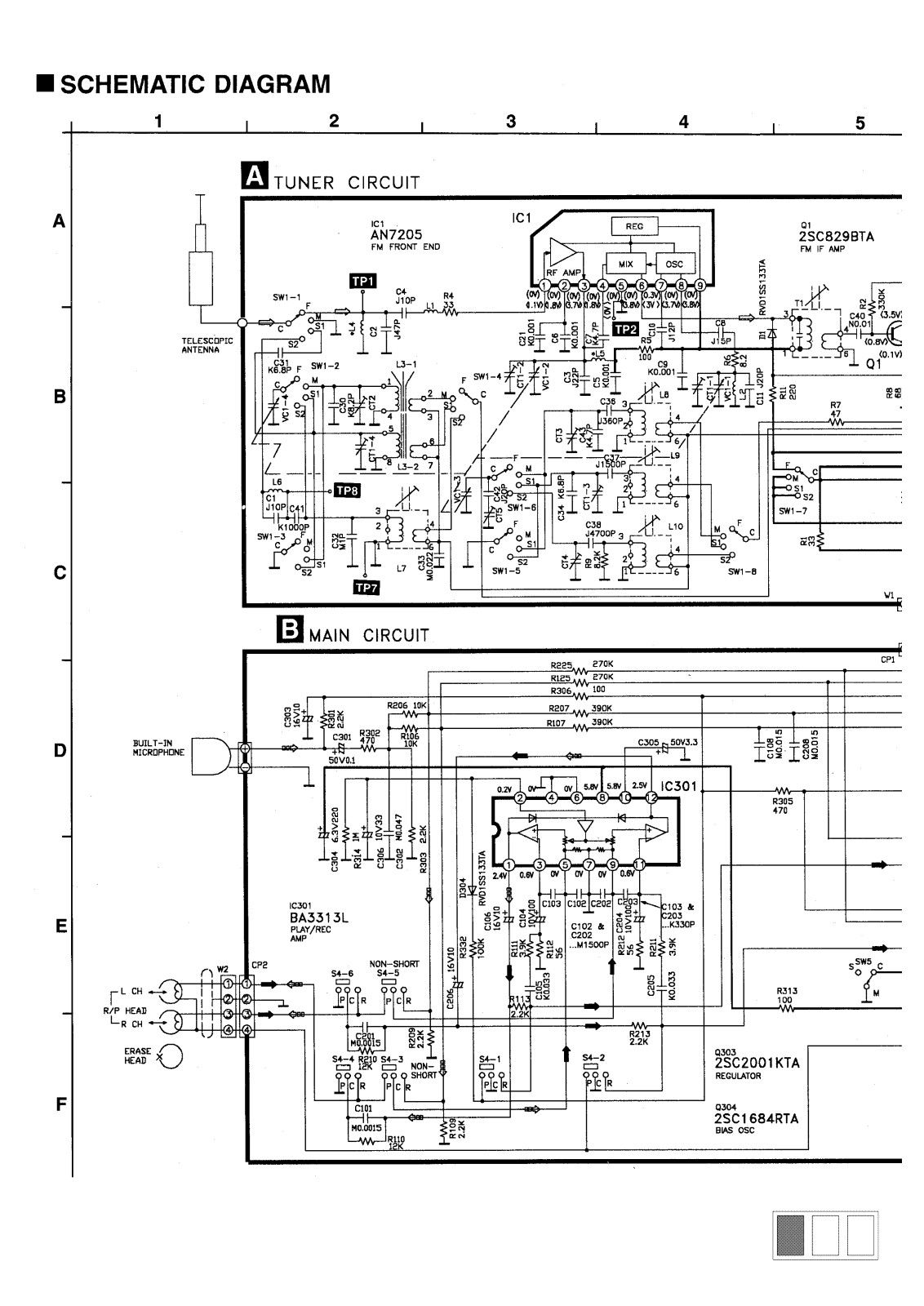 Panasonic FS-470, RXFS-470 Schematic