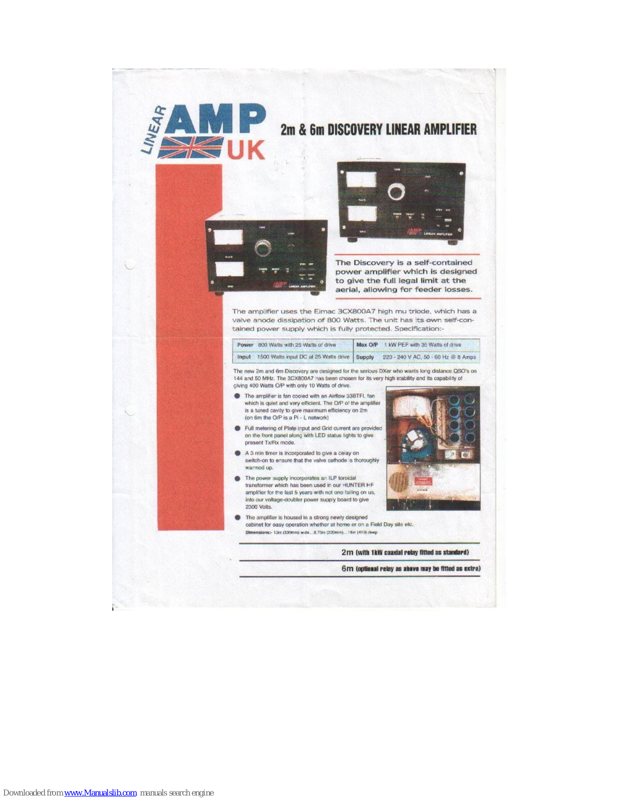 Linear AMP Discovery Operating Manual - ManualMachine.com
