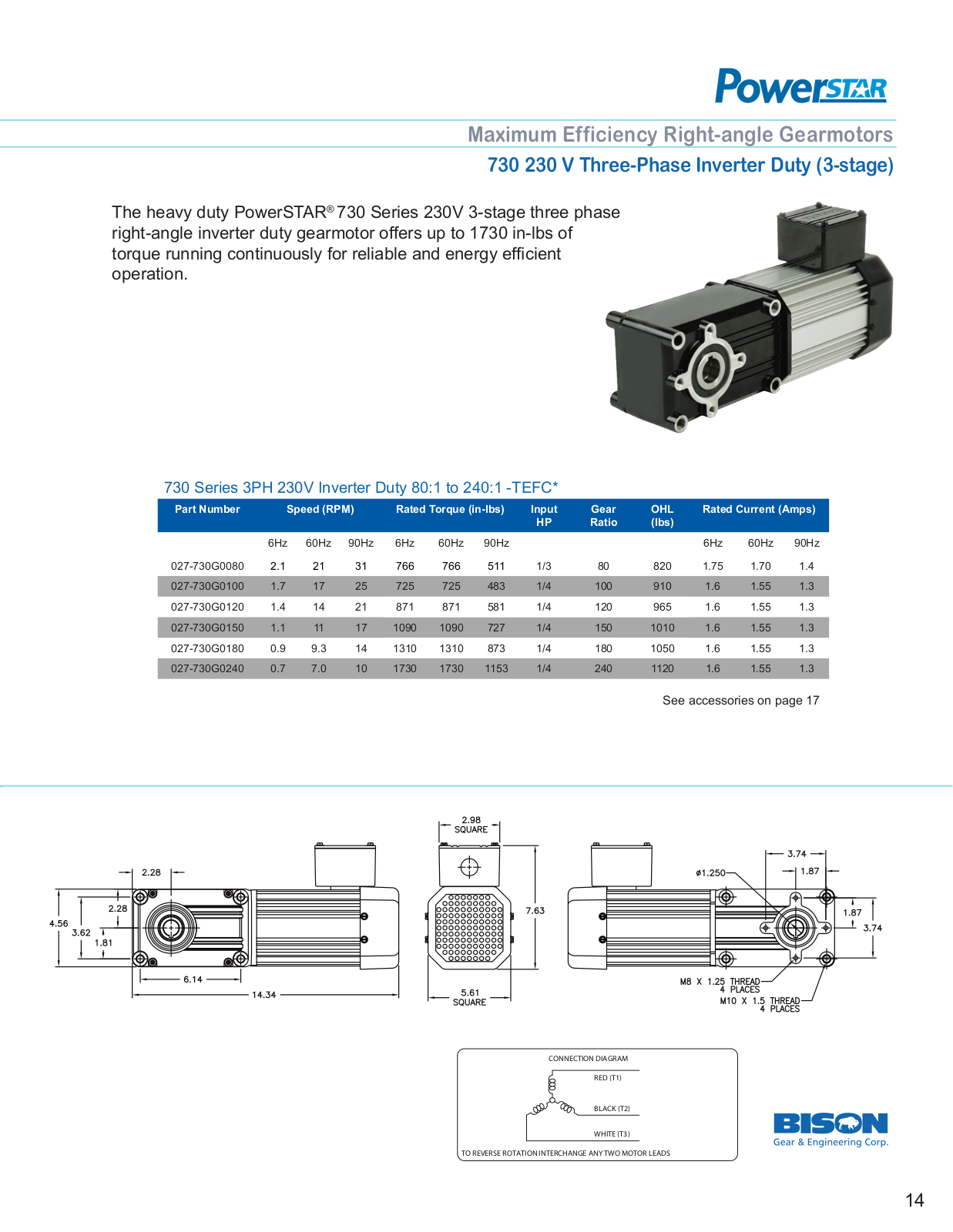 Bison Gear & Engineering 730 Series Catalog Page