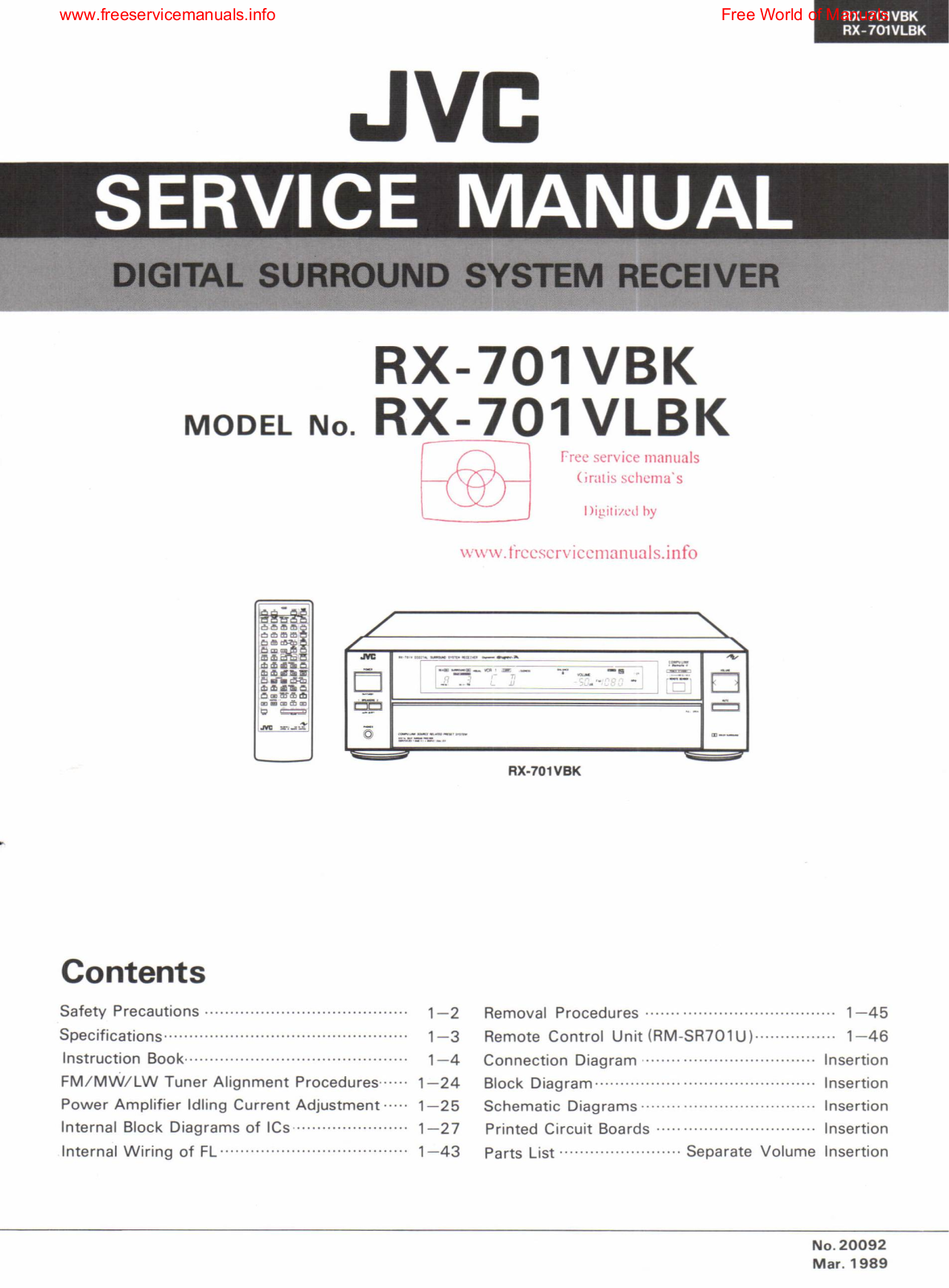 JVC rx-701vbk, rx-701vlbk Service Manual