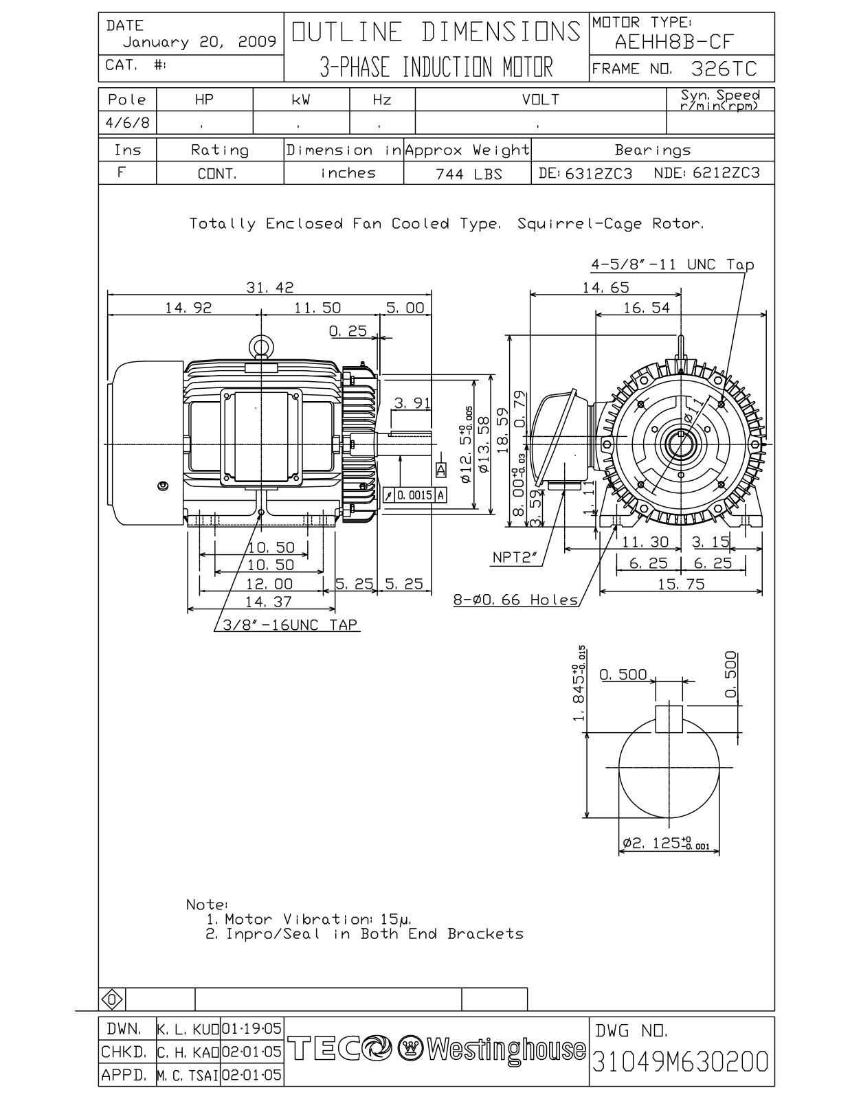 Teco HB0306C Reference Drawing