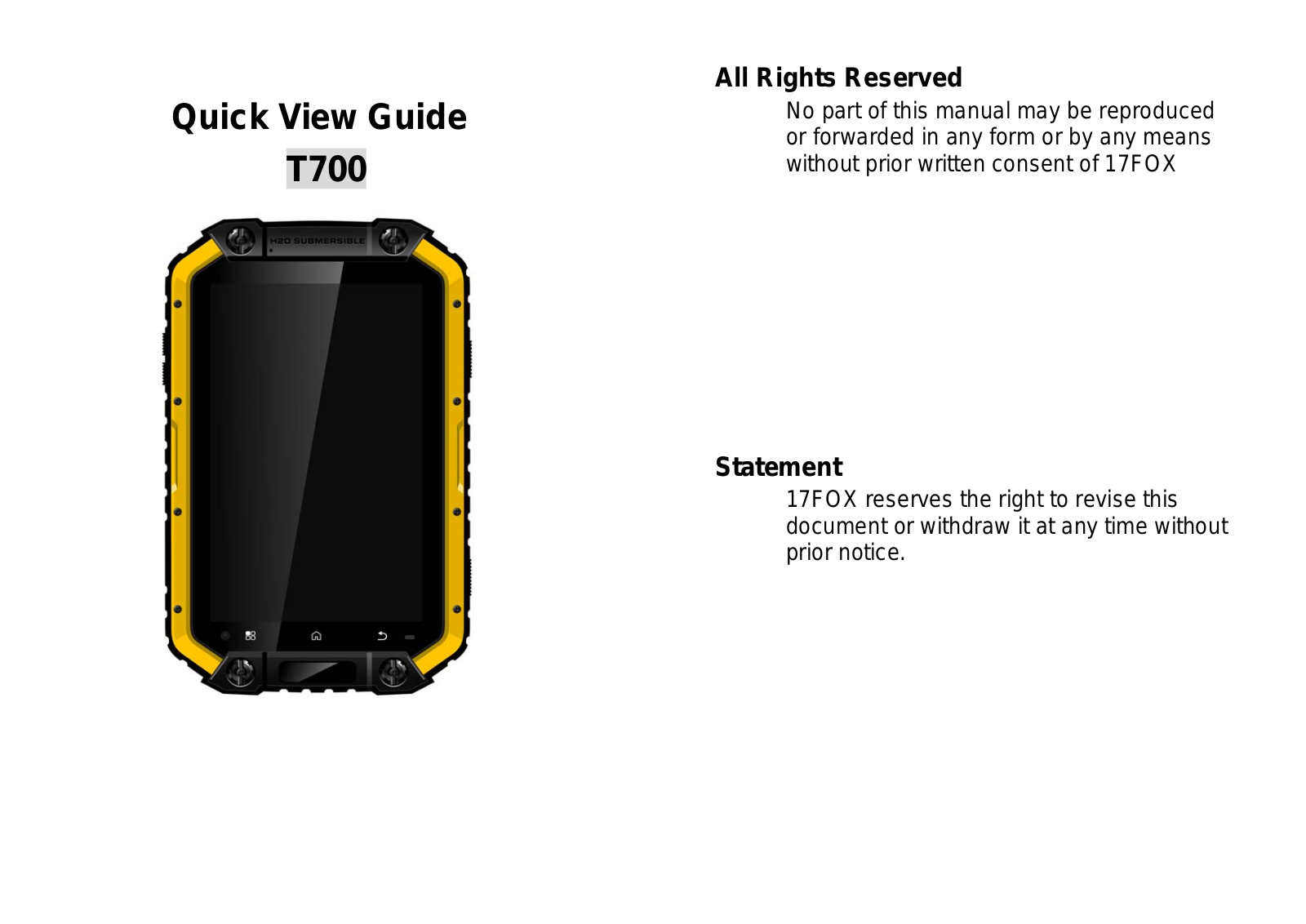 Techfaith Wireless Technology Group T700 Users Manual