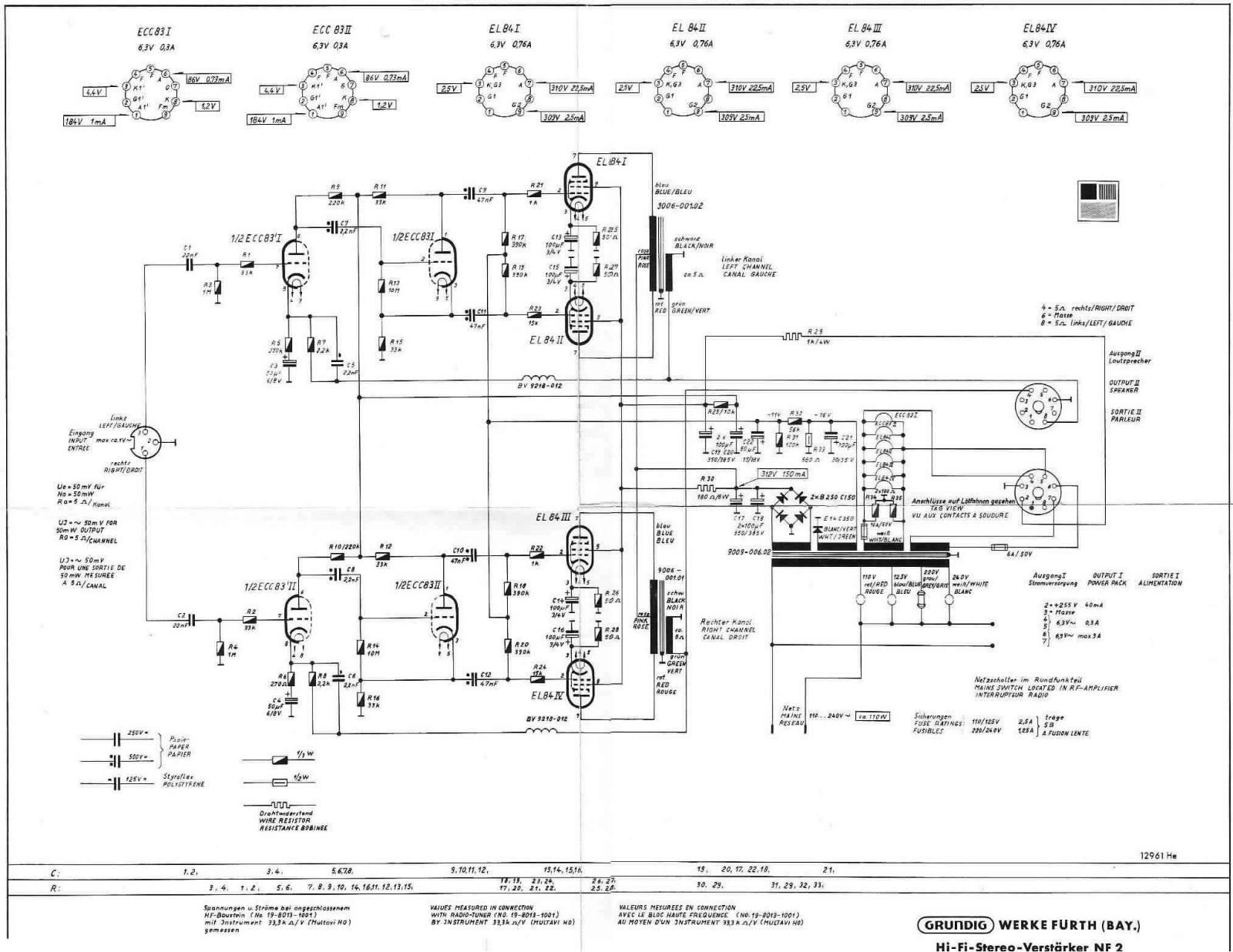 Grundig MV-4-NF-2 Schematic