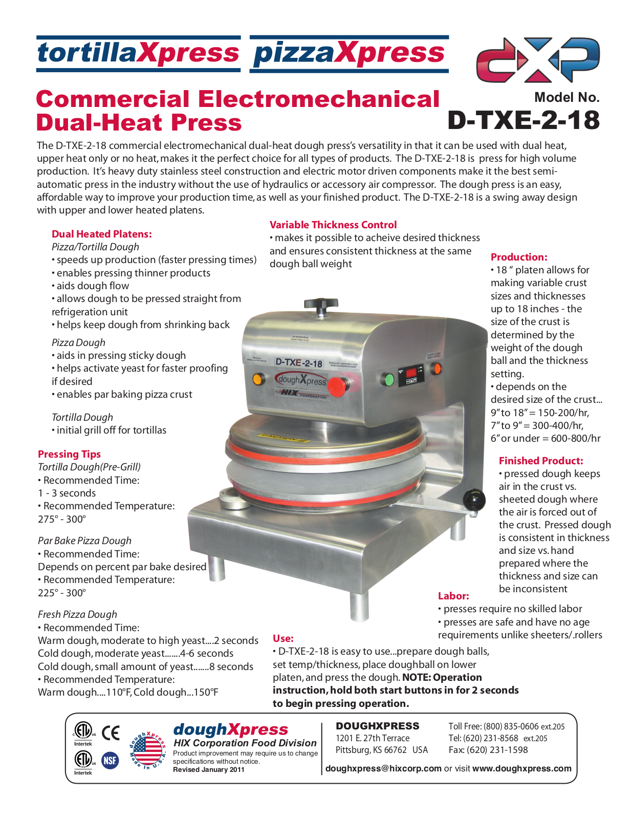 HIX D-TXE-2-18 User Manual