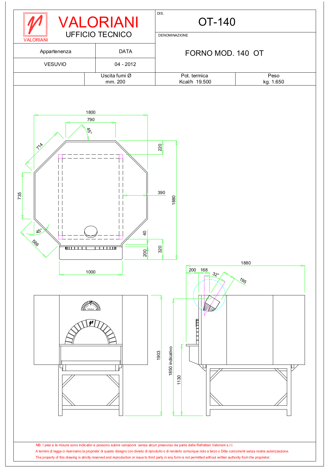 Valoriani OT-140 User guide