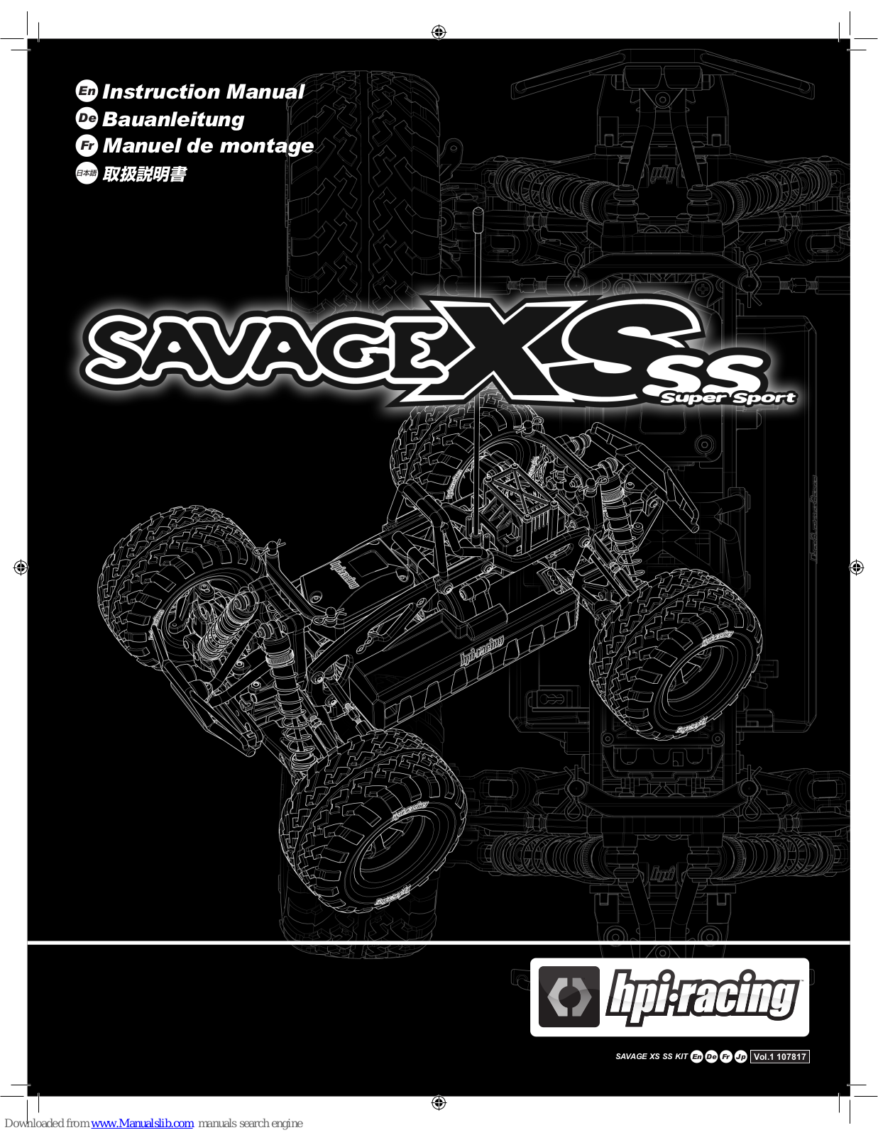 HPI Racing Savage XS SS Instruction Manual